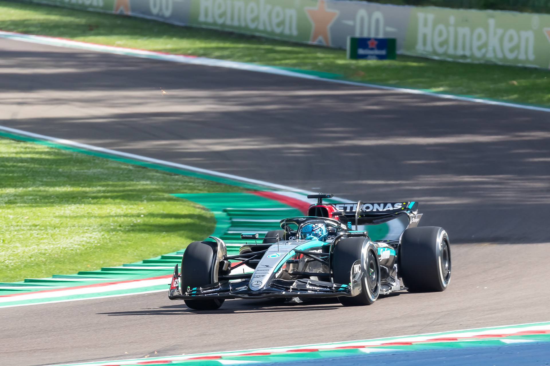 George Russell #63, Mercedes-AMG Petronas F1 Team; F1 GP Imola / Italien Freitag, 17.05.2024