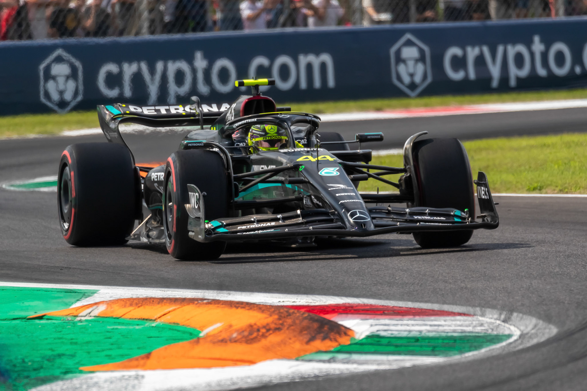 Lewis Hamilton (GBR) Mercedes AMG F1 Team; Formel 1 GP Italien / Monza. Samstag, 02.09.2023