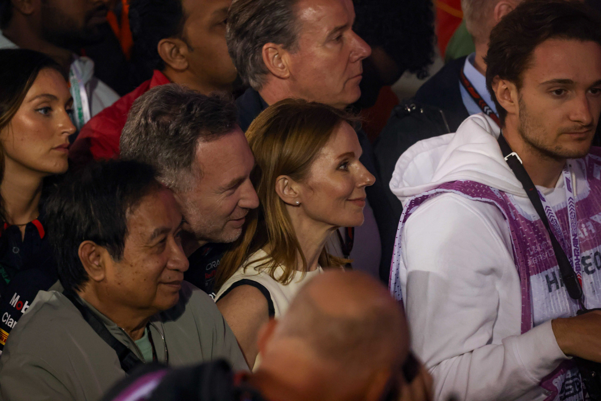 Geri Horner und Christian Horner, Teamchef Oracle Red Bull Racing; Formel 1 GP Bahrain. Samstag 02.03.2024