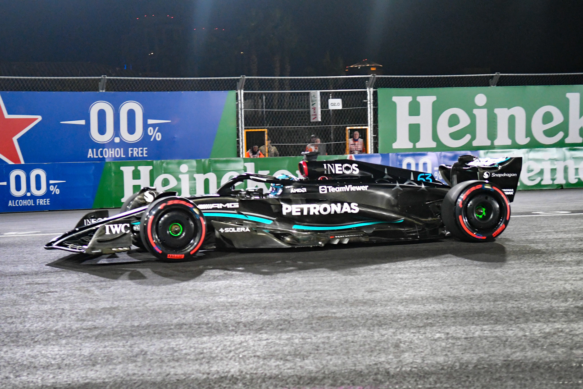 George Russell (GBR) Mercedes AMG F1 Team; Formel 1 GP USA Las Vegas. Samstag 18.11.2023