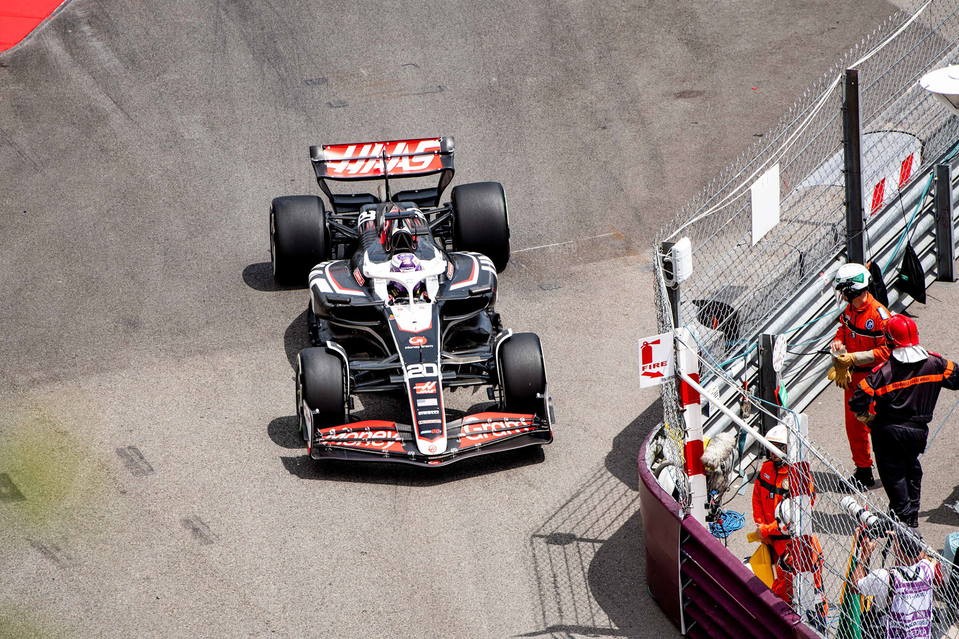 Kevin Magnussen #20, MoneyGram Haas F1 Team; Formel1 GP Monaco Freitag, 24.05.2024