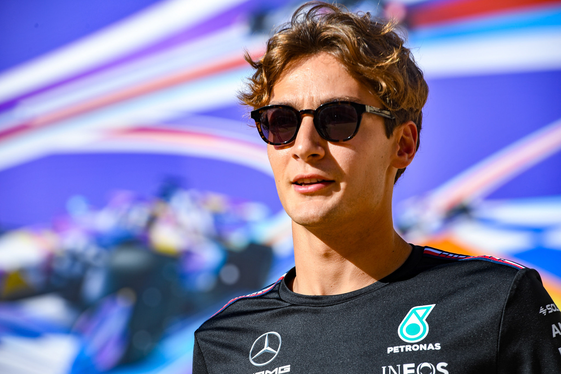 George Russell (GBR) Mercedes AMG F1 Team; Formel 1 GP Abu Dhabi. Donnerstag 23.11.2023