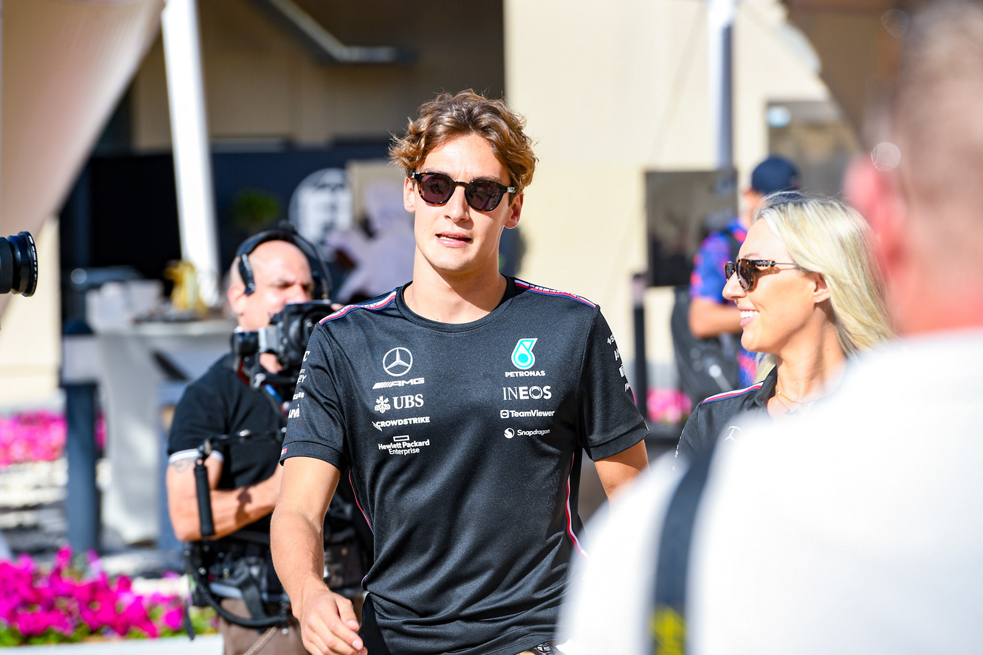 George Russell (GBR) Mercedes AMG F1 Team; Formel 1 GP Abu Dhabi. Donnerstag 23.11.2023