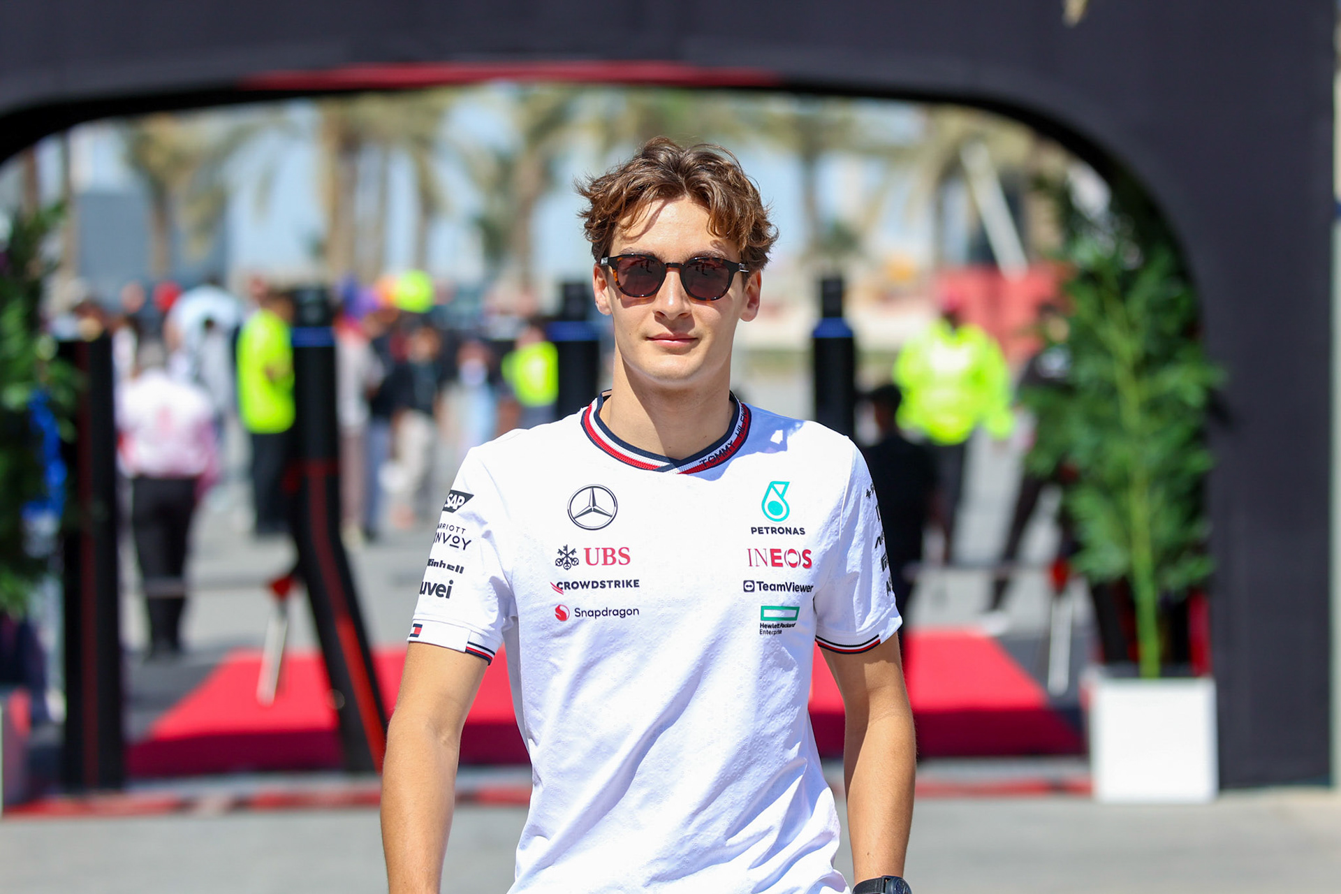 George Russell #63, Mercedes-AMG Petronas F1 Team; Formel 1 GP Bahrain. Freitag 01.03.2024