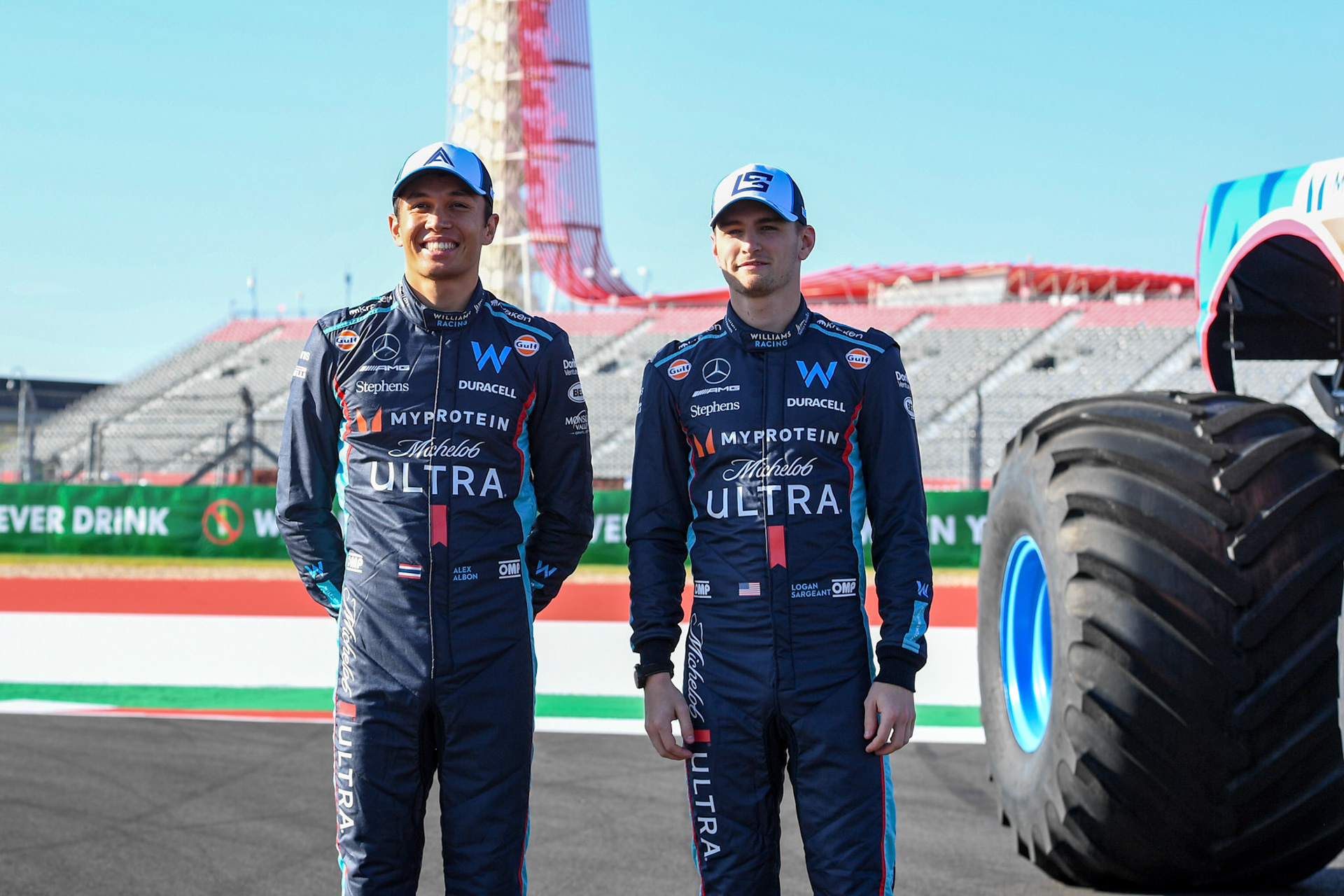 Alexander Albon und Logan Sargeant, Williams Racing;Formel 1 GP USA Austin Texas. Donnerstag 19.10.2023