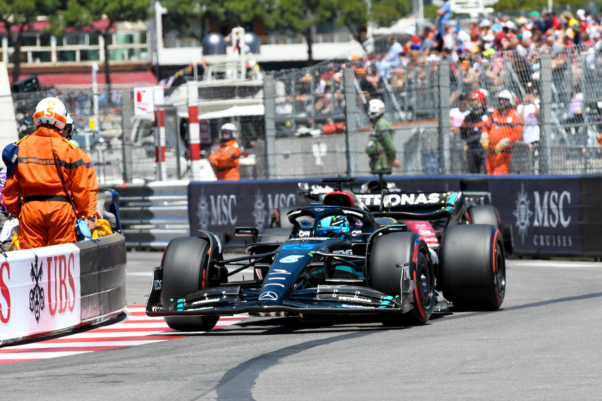 George Russell (GBR) Mercedes AMG F1 Team; Formel 1 GP Monaco. Samstag 27.05.2023