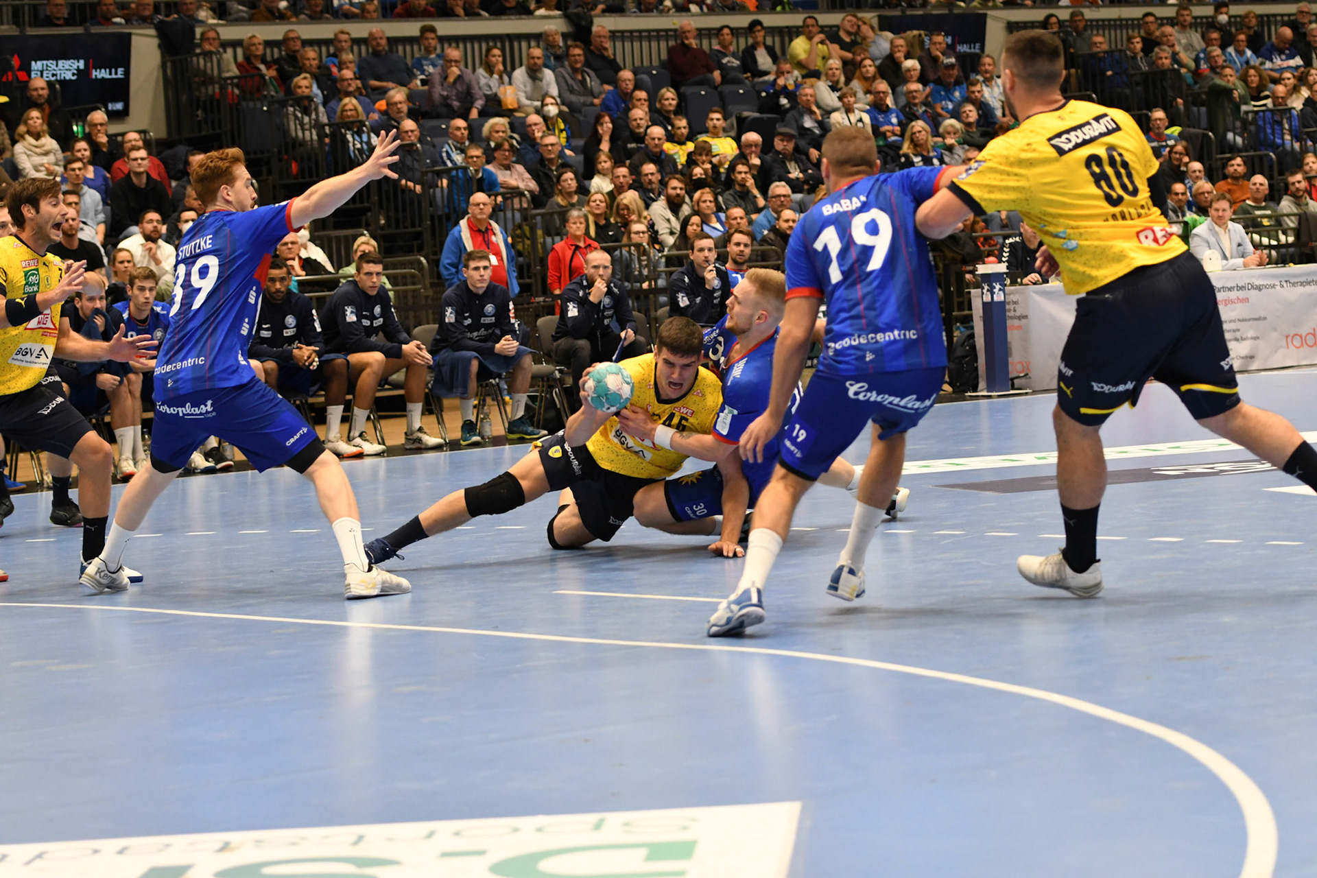 Halil Jaganjac #45; Handball Bundesliga; BHC 06 - Rhein Neckar Loewen 29.09.2022