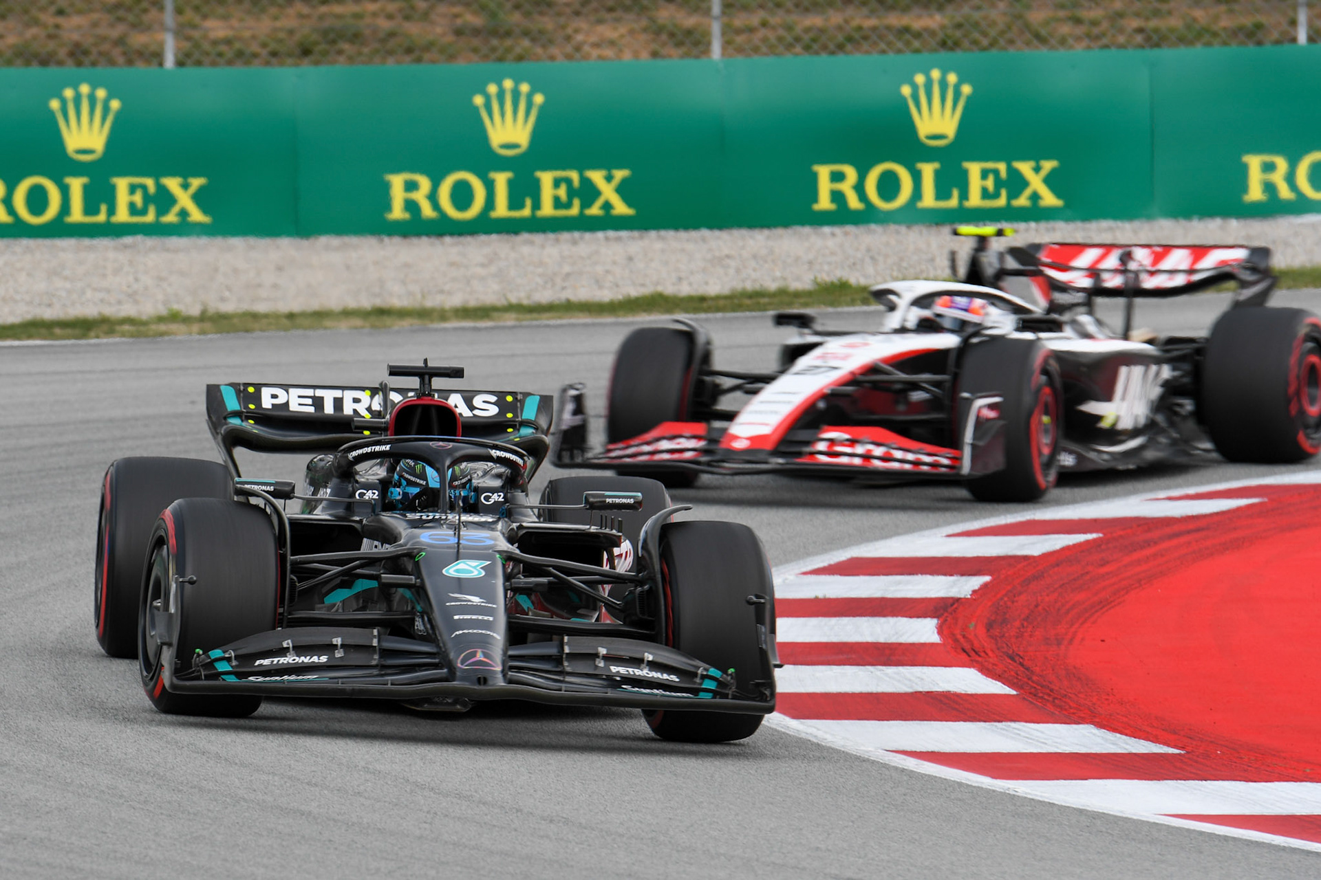 George Russell (GBR) Mercedes AMG F1 Team; Formel 1 GP Barcelona. Sonntag 04.06.2023