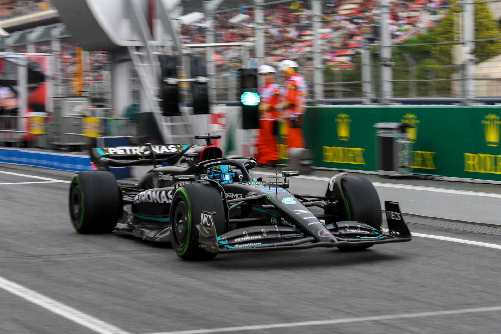 George Russell (GBR) Mercedes AMG F1 Team; Formel 1 GP Barcelona. Samstag 03.06.2023