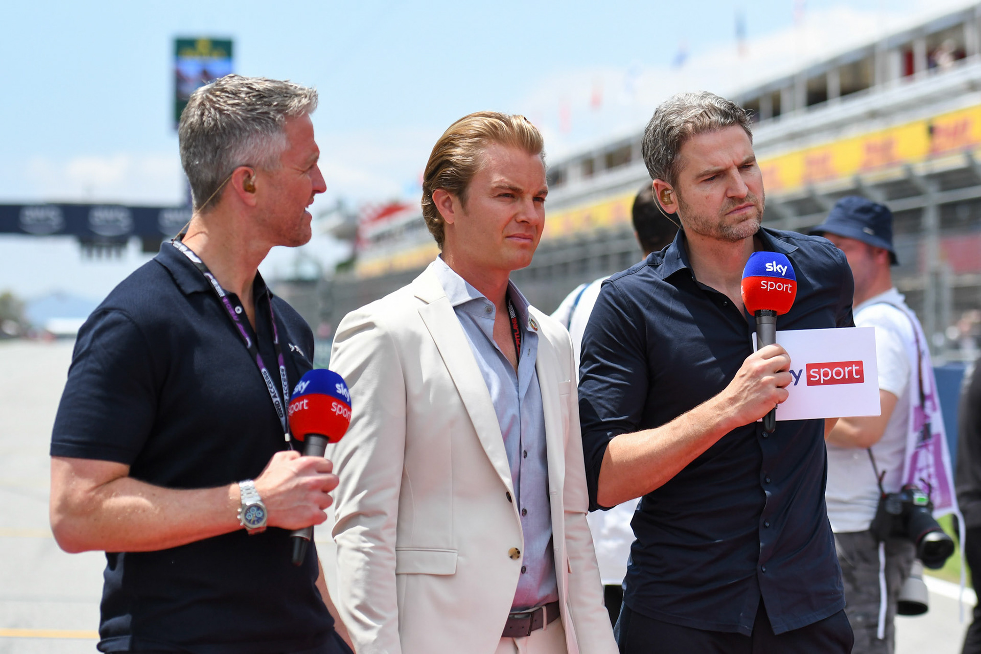 Ralf Schumacher, Nico Rosberg, Peter Hardenacke; Formel 1 GP Barcelona. Sonntag 04.06.2023