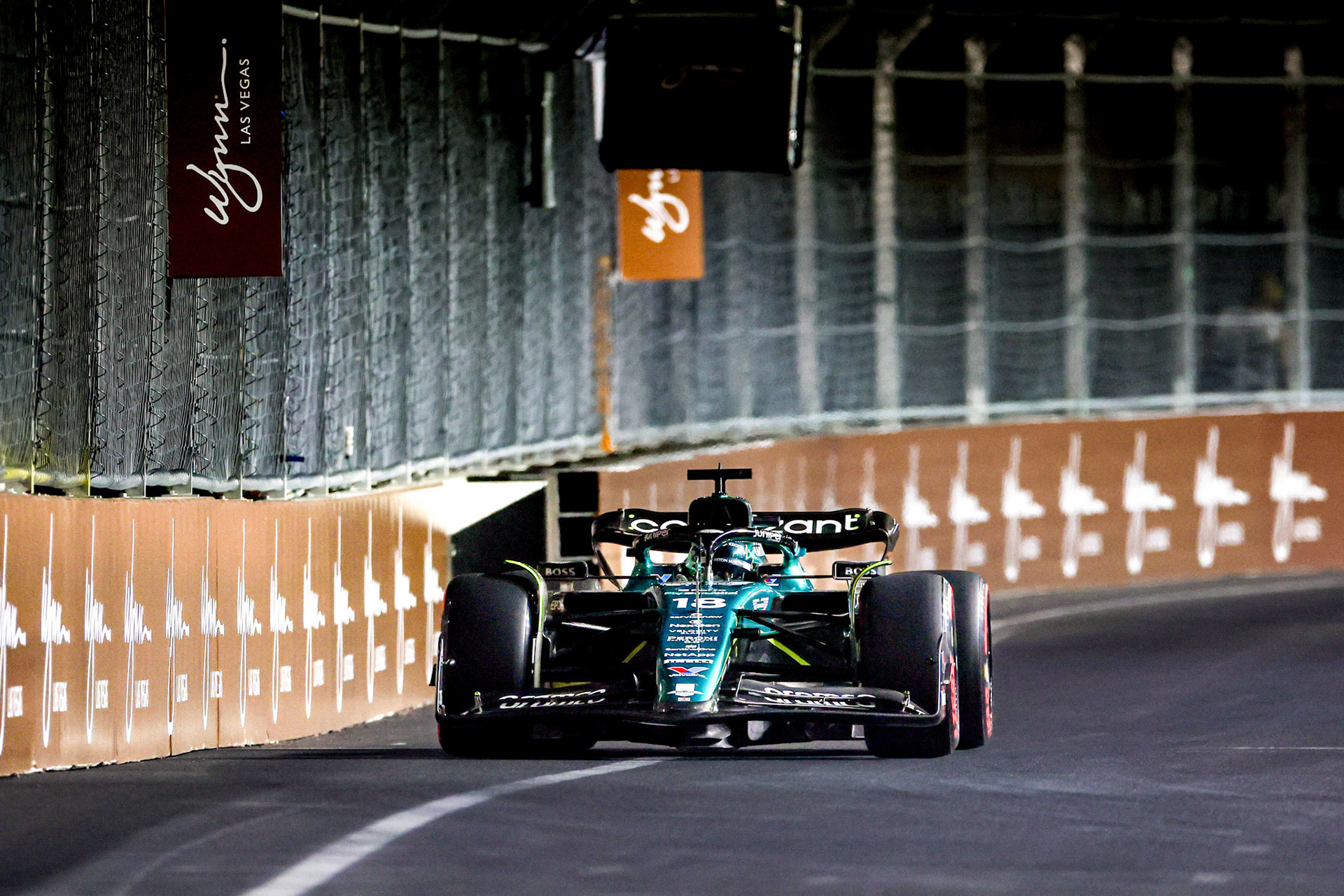 Lance Stroll (CAN) Aston Martin Formula One Team; Formel 1 GP USA Las Vegas. Samstag 18.11.2023