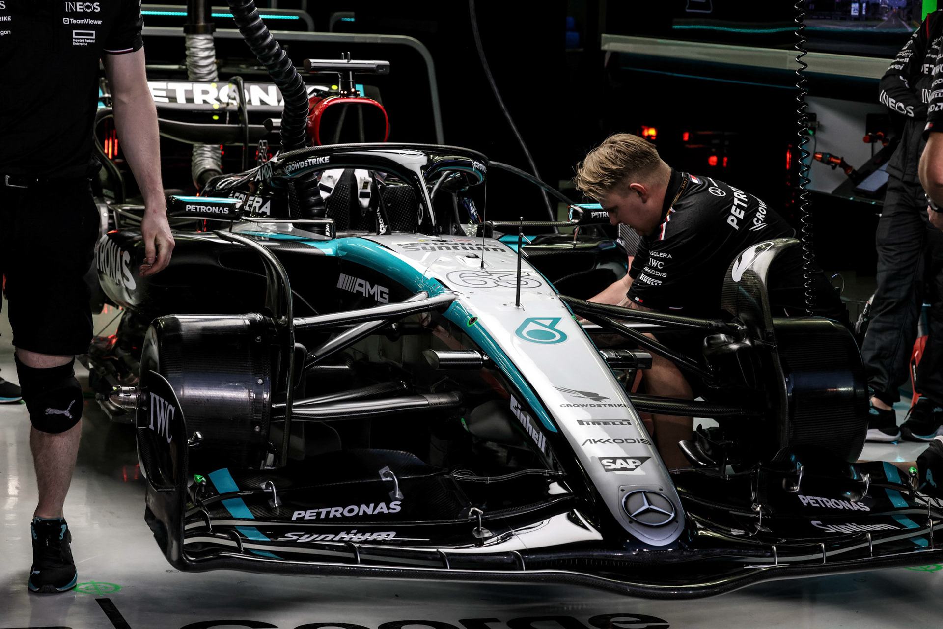 George Russell #63, Mercedes-AMG Petronas F1 Team; Formel 1 GP Bahrain. Freitag 01.03.2024