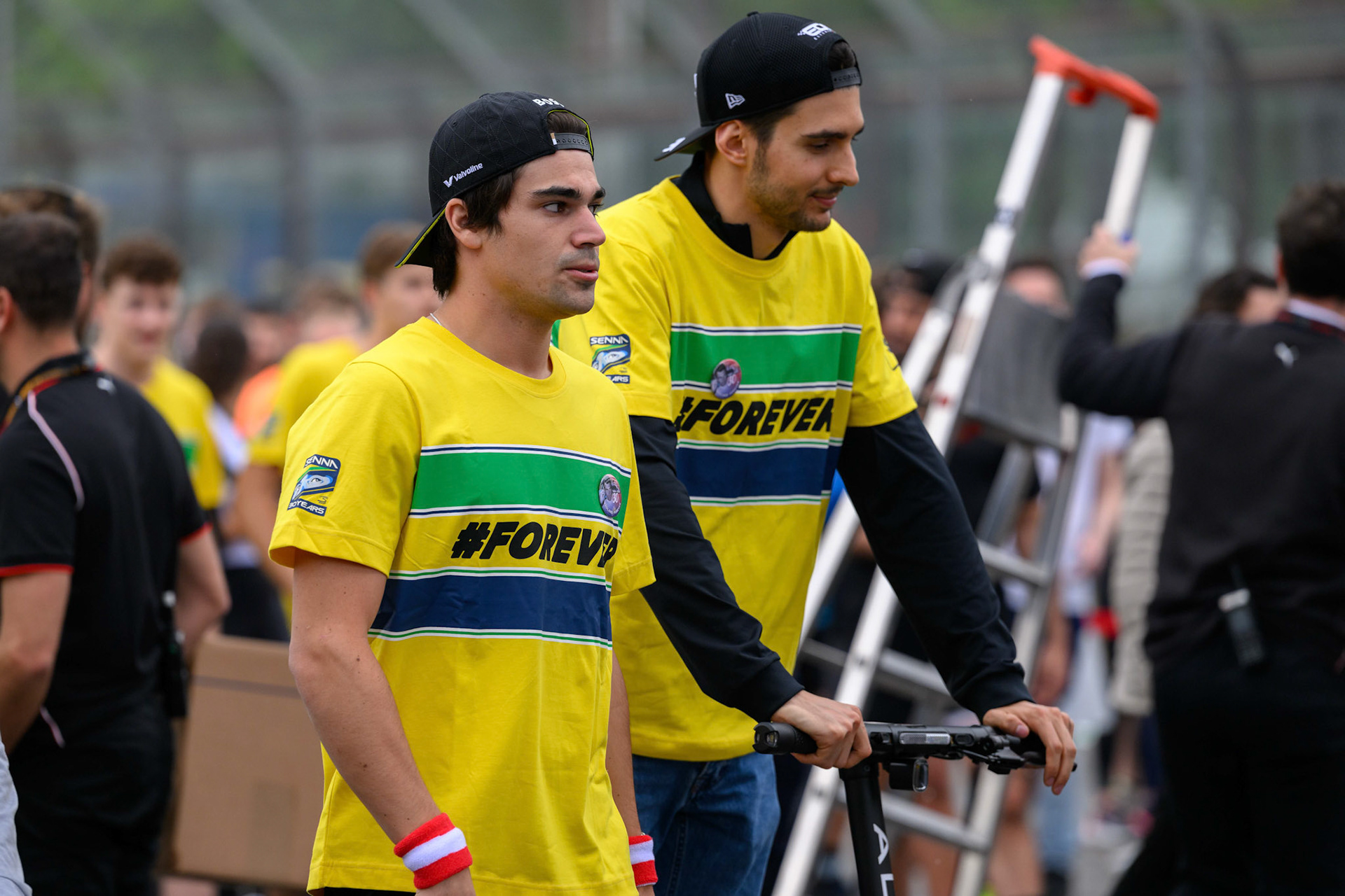 Lance Stroll #18, Aston Martin Aramco F1 Team, Esteban Ocon #31, BWT Alpine F1 Team; F1 GP Imola / Italien Donnerstag, 16.05.2024