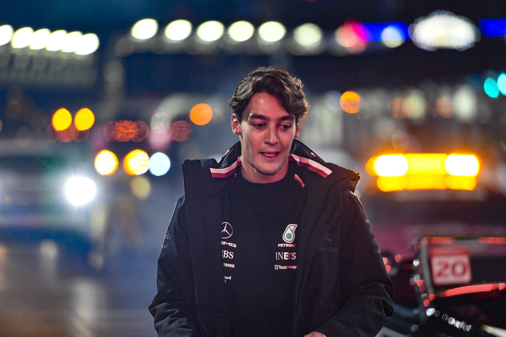 George Russell (GBR) Mercedes AMG F1 Team; Formel 1 GP USA Las Vegas. Sonntag 19.11.2023