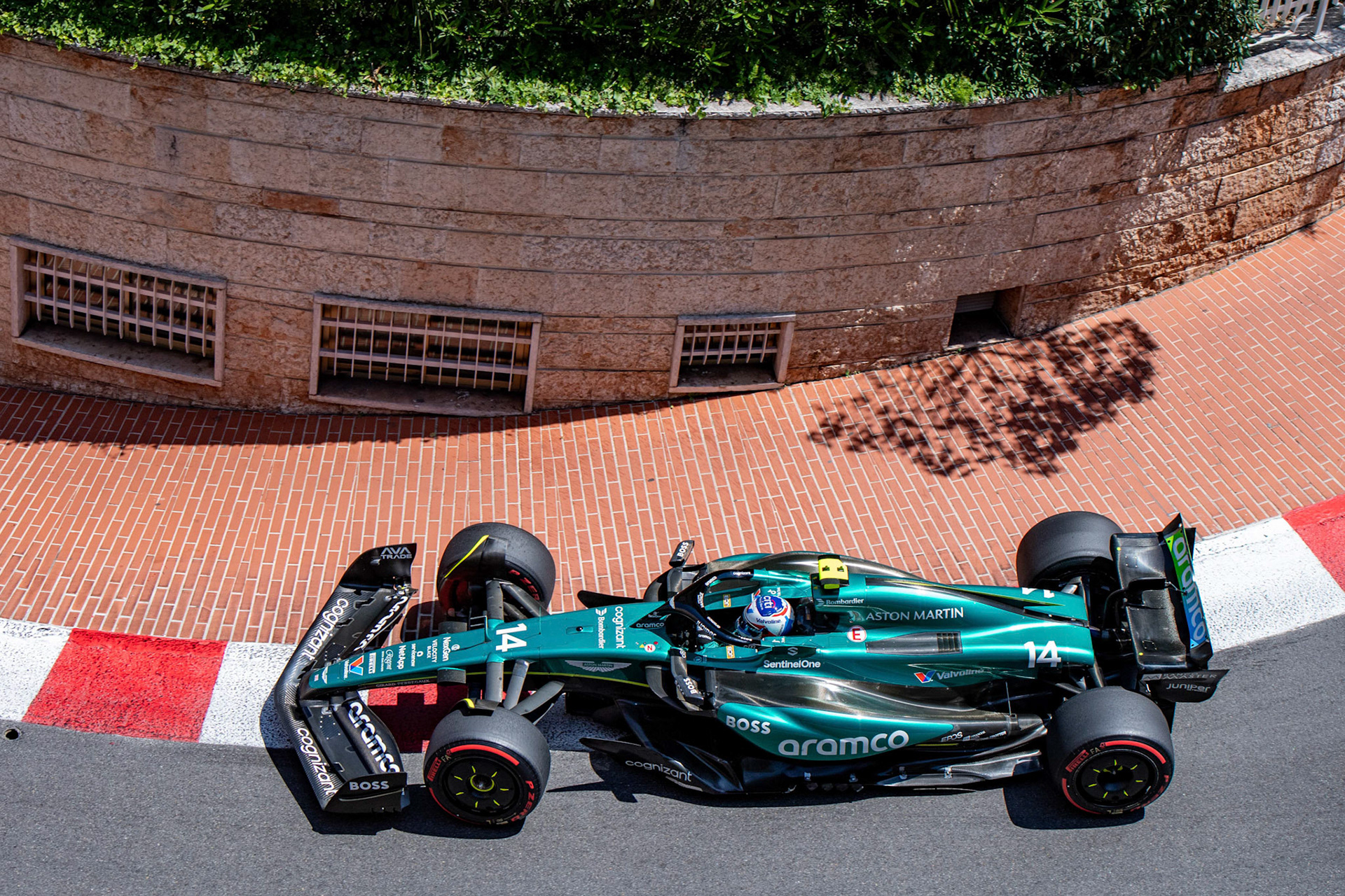 Fernando Alonso #14, Aston Martin Aramco F1 Team; Formel1 GP Monaco Samstag, 25.05.2024