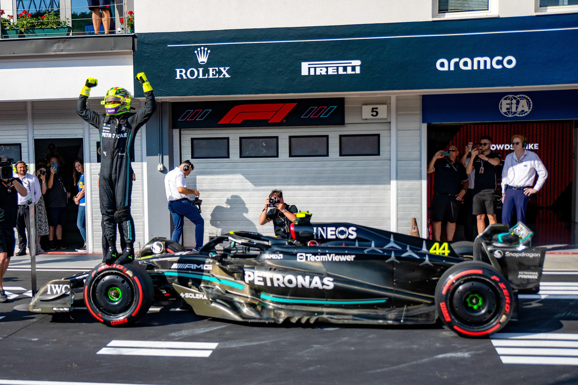 Lewis Hamilton (GBR) Mercedes AMG F1 Team; Formel 1 GP Budapest / Ungarn. Samstag, 22.07.2023