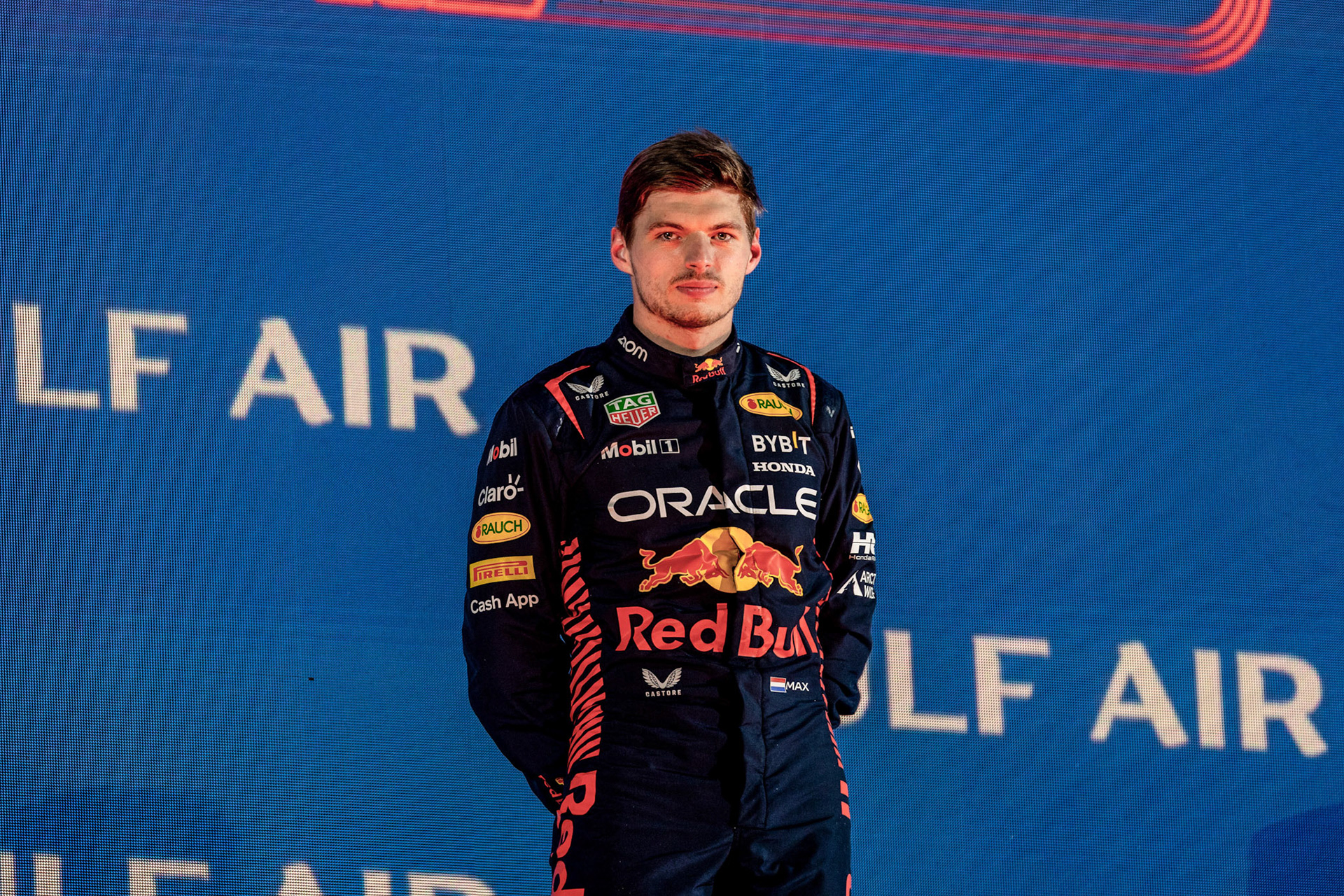 Max Verstappen (NED) Red Bull Racing, Race winner; Formel 1 GP Bahrain. Sonntag 05.03.2023