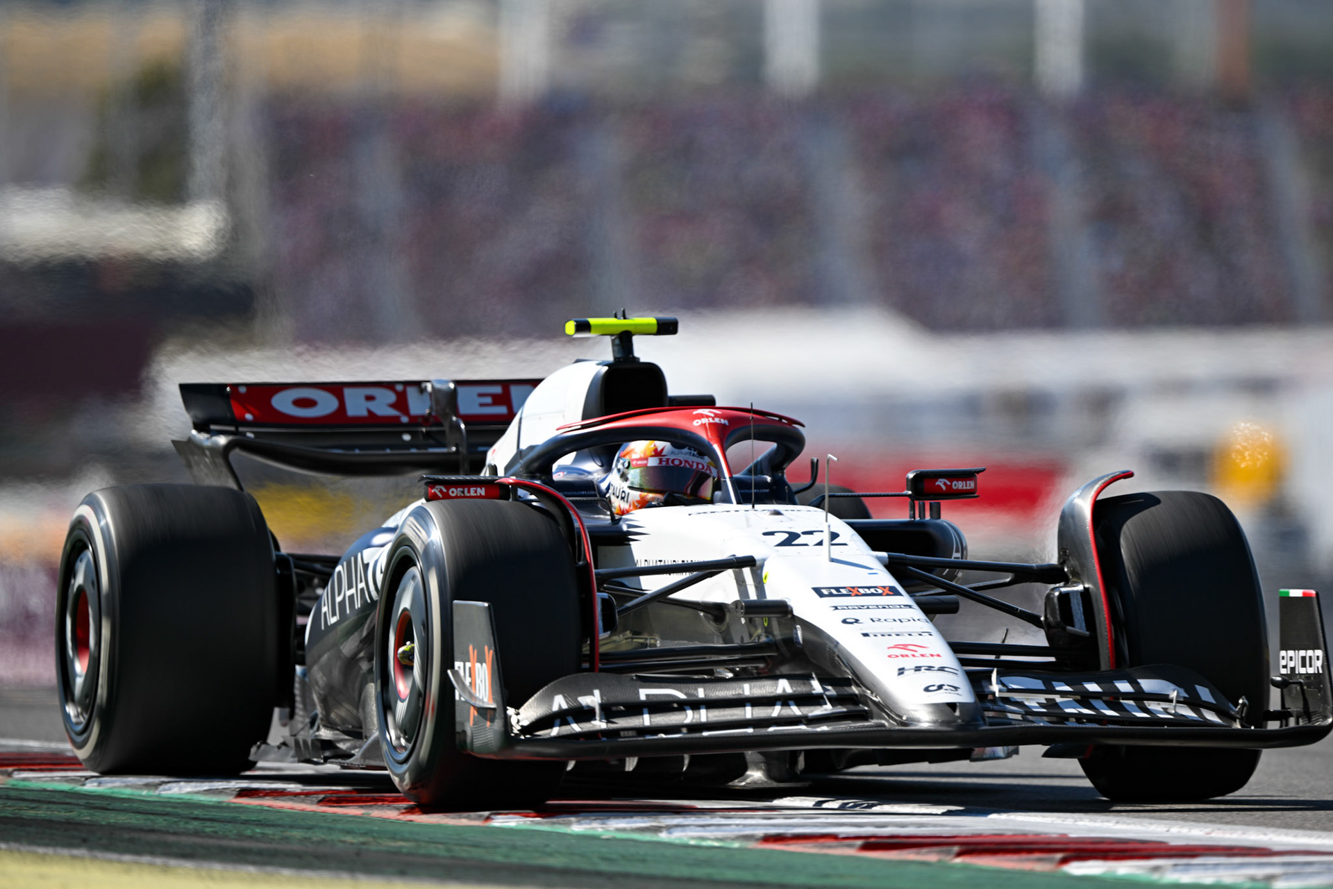 Yuki Tsunoda (JPN) Scuderia Alpha Tauri;Formel 1 GP USA Austin Texas. Sonntag 22.10.2023