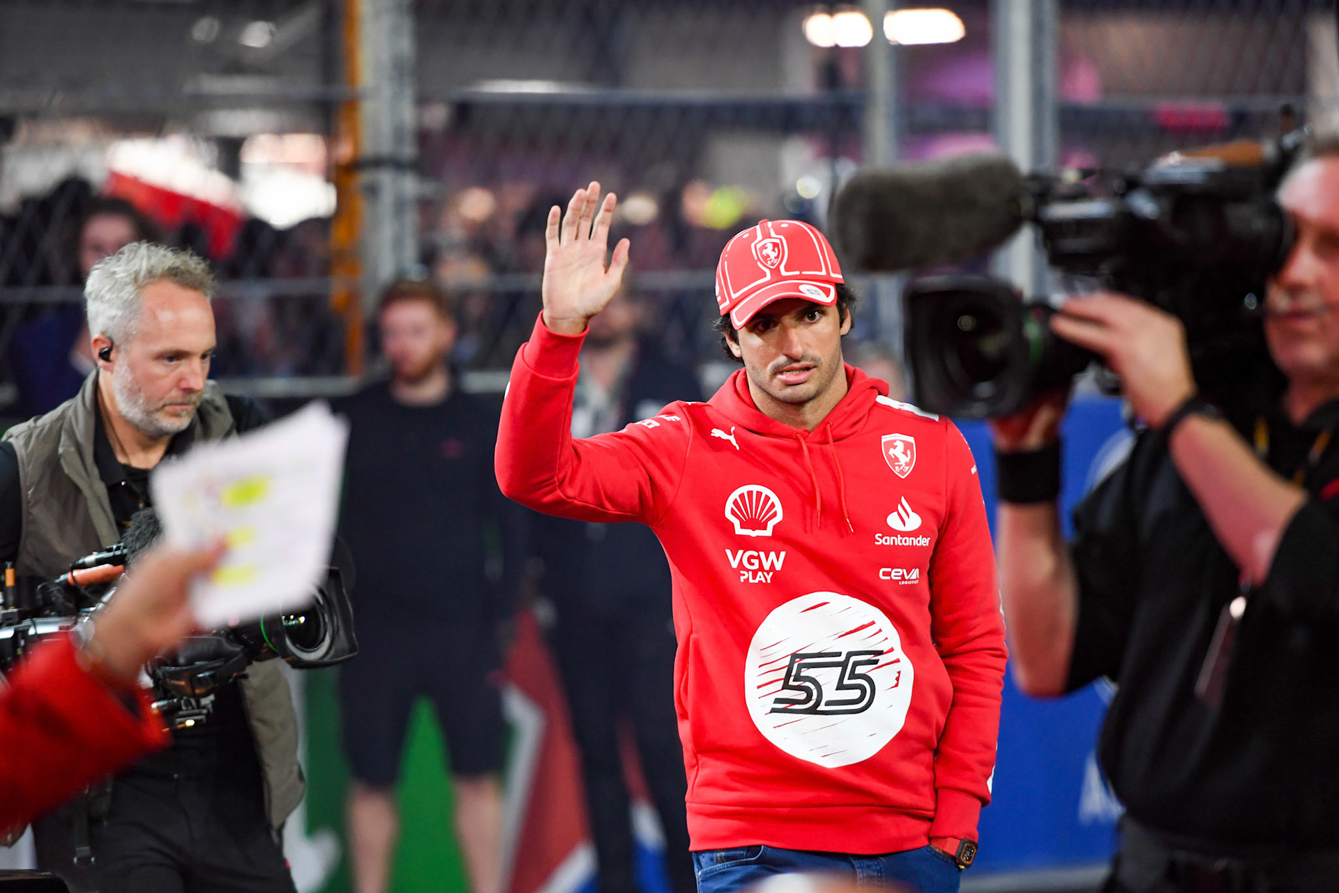 Carlos Sainz (ESP) Scuderia Ferrari; Formel 1 GP USA Las Vegas. Sonntag 19.11.2023