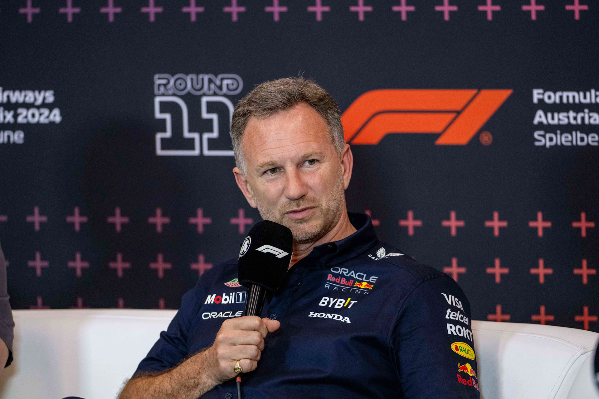 Christian Horner, Teamchef Oracle Red Bull Racing in der Pressekonferenz;Formel 1 GP Austria / Österreich. Freitag, 28.06.2024