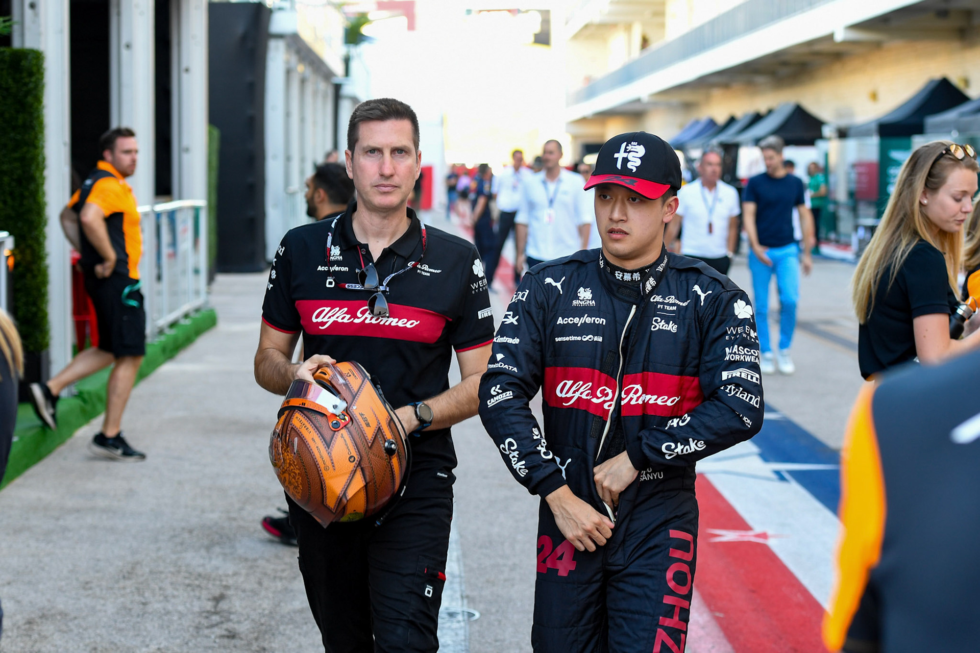 Guanyu Zhou (CHN) Alfa Romeo F1 Team;Formel 1 GP USA Austin Texas. Freitag 20.10.2023
