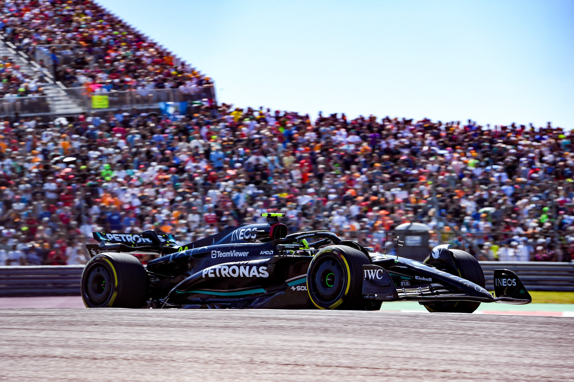 Lewis Hamilton (GBR) Mercedes AMG F1 Team; Formel 1 GP USA Austin Texas. Sonntag 22.10.2023