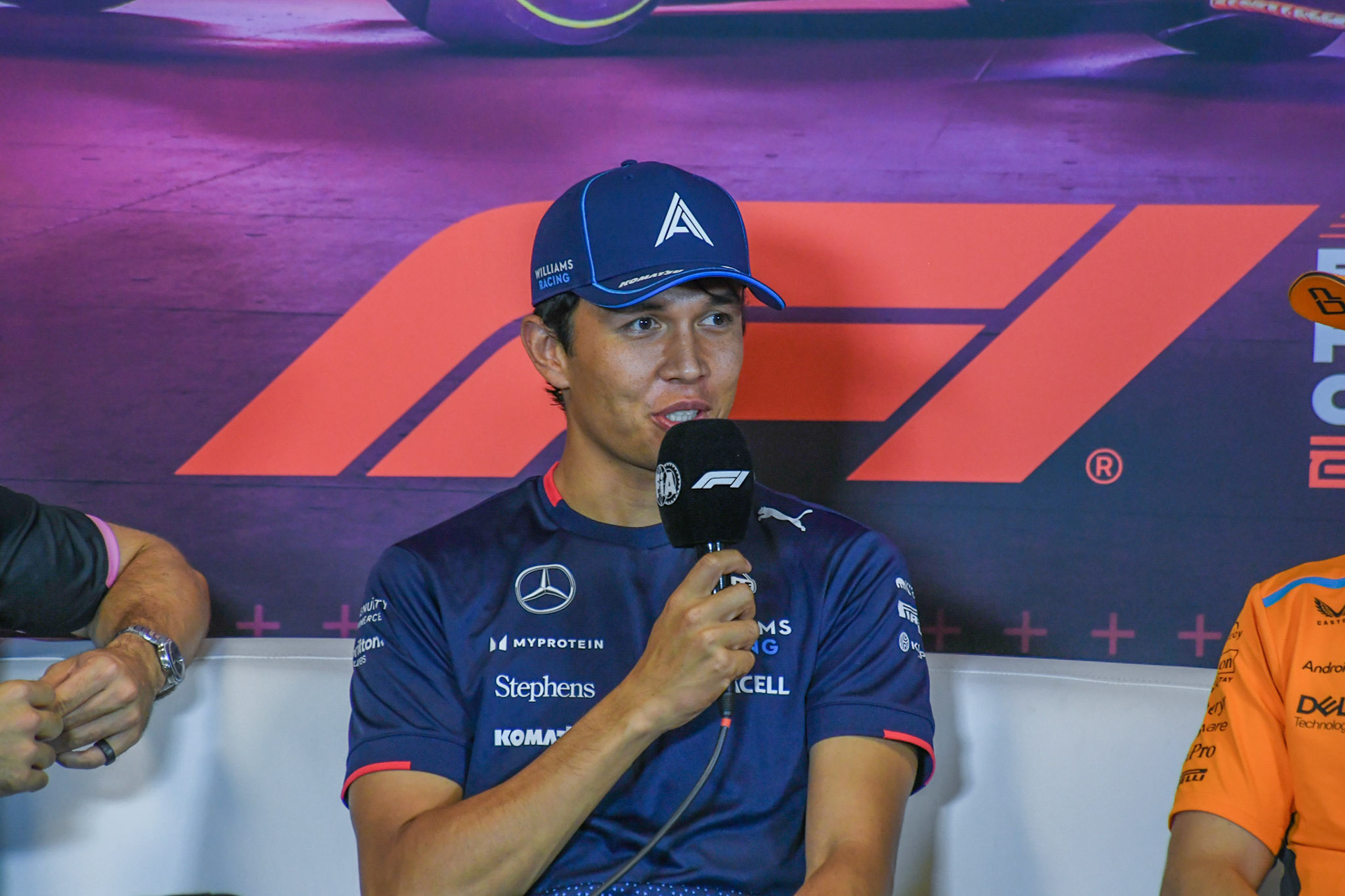 Alexander Albon #23, Williams Racing in der Pressekonferenz;Formel 1 Budapest / Ungarn, 20.07.2024