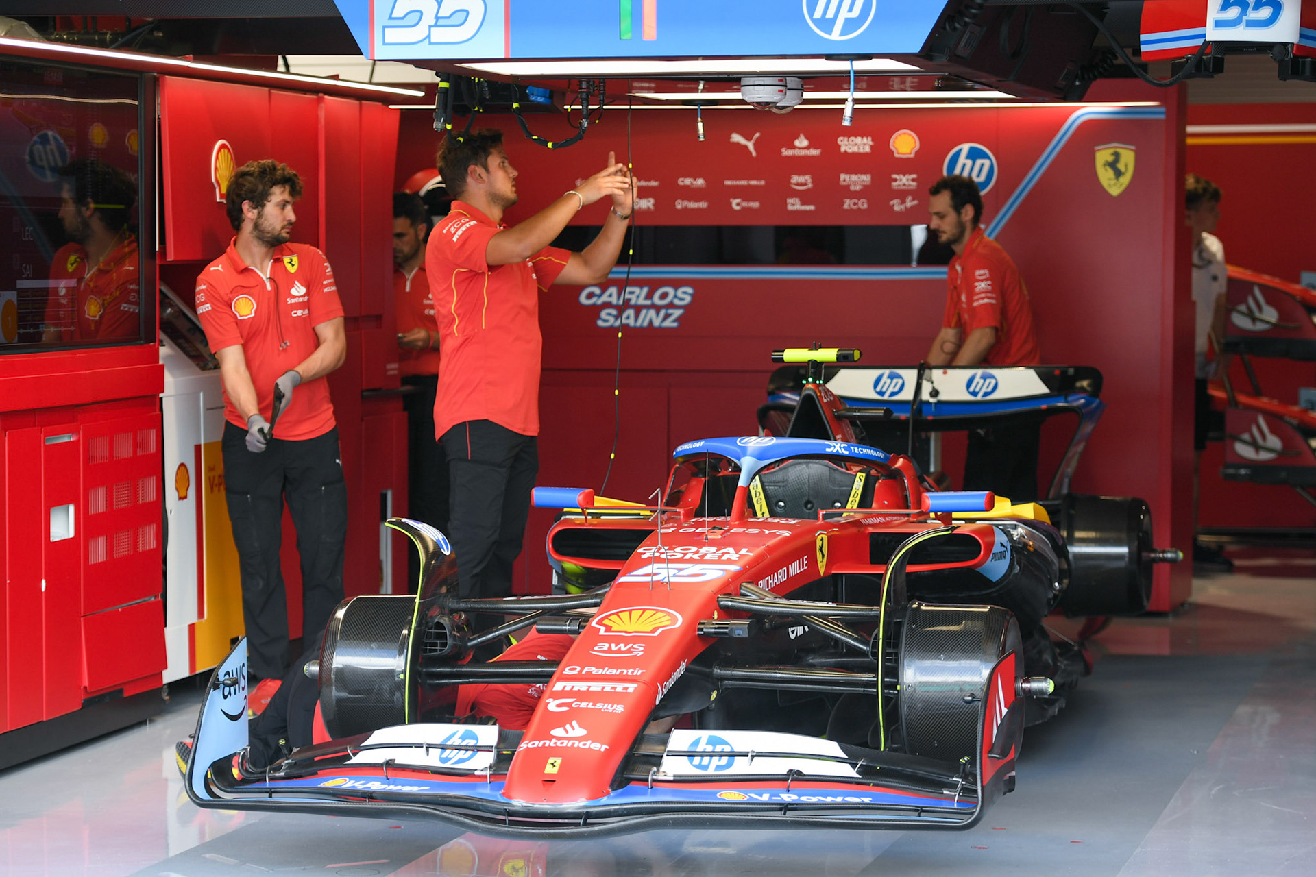 Carlos Sainz #55, Scuderia Ferrari; Formel 1 GP Miami / USA. 04.05.2024