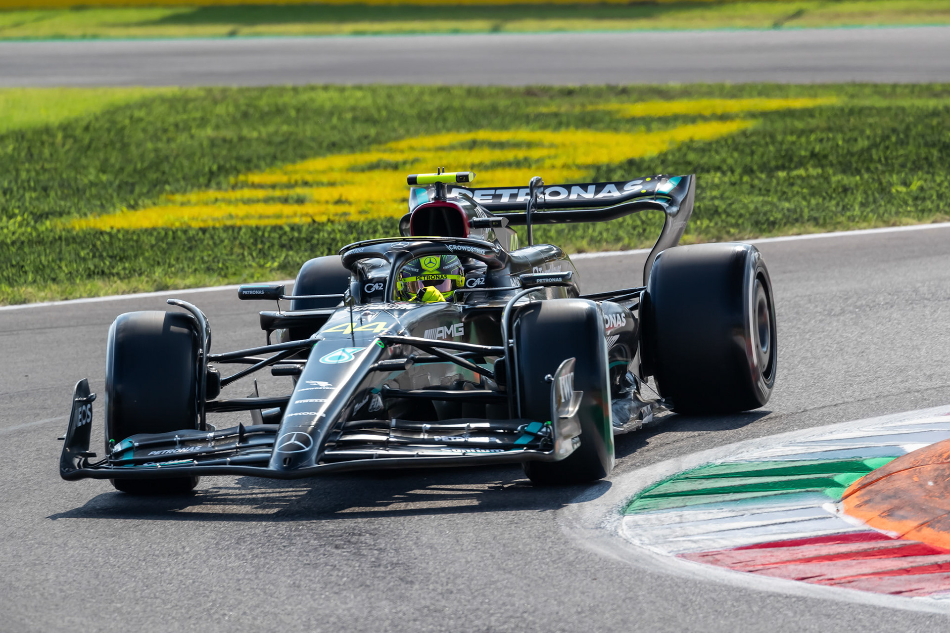 Lewis Hamilton (GBR) Mercedes AMG F1 Team; Formel 1 GP Italien / Monza. Samstag, 02.09.2023