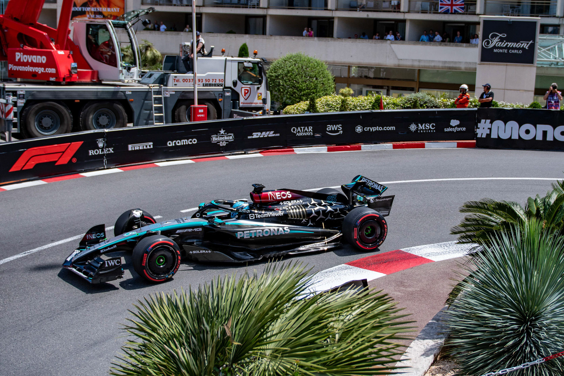 George Russell #63, Mercedes-AMG Petronas F1 Team; Formel1 GP Monaco Samstag, 25.05.2024
