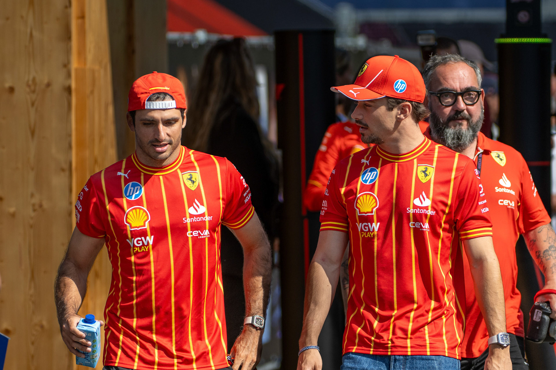 Charles Leclerc #16, Scuderia Ferrari und Carlos Sainz #55, Scuderia Ferrari;Formel 1 GP Austria / Österreich. Samstag, 29.06.2024