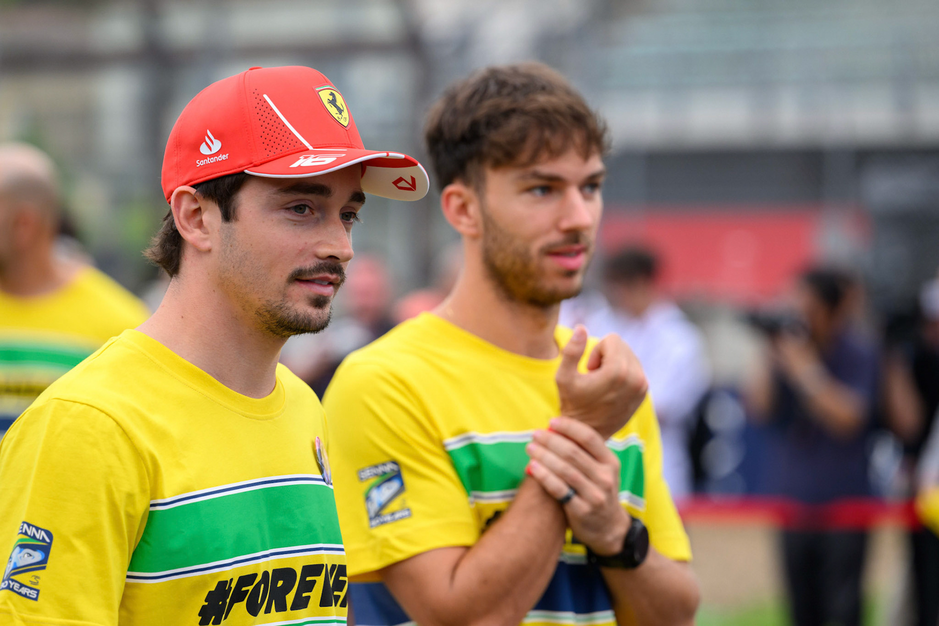 Charles Leclerc #16, Scuderia Ferrari, Pierre Gasly #10, BWT Alpine F1 Team; F1 GP Imola / Italien Donnerstag, 16.05.2024