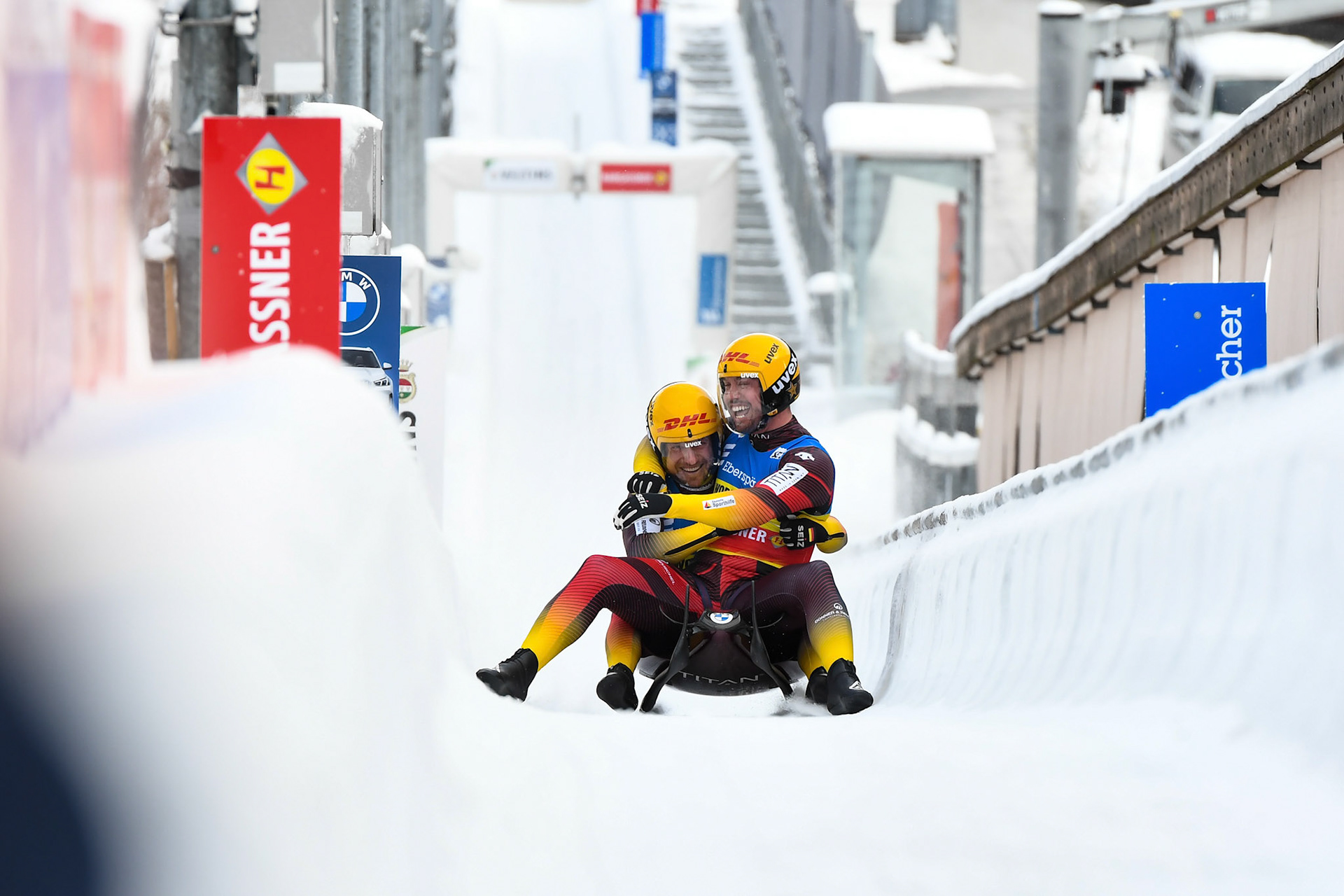 Tobias Wendl, Tobias Arlt, GER; Eberspächer Luge World Cup; Veltins Eisarena Winterberg 25.02.2023