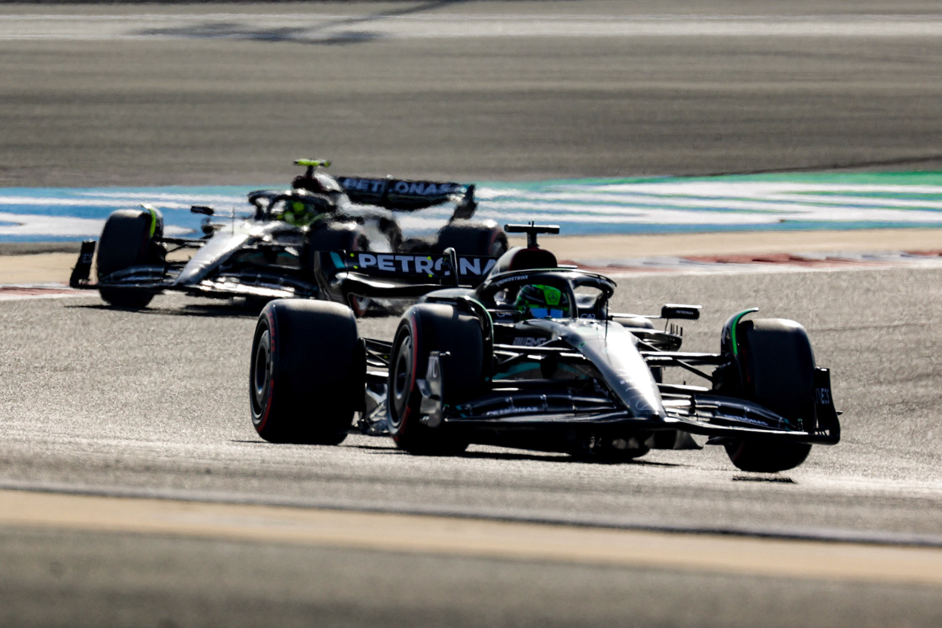 George Russell (GBR) Mercedes AMG F1 Team; Formel 1 GP Bahrain. Samstag 04.03.2023
