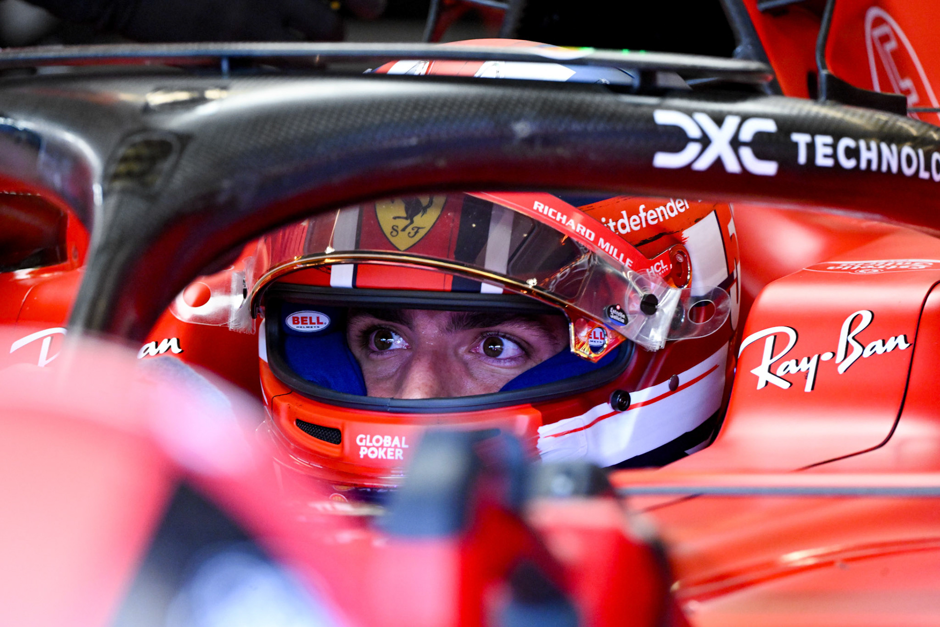 Carlos Sainz (ESP) Scuderia Ferrari; Formel 1 GP USA Austin Texas. Samstag 21.10.2023