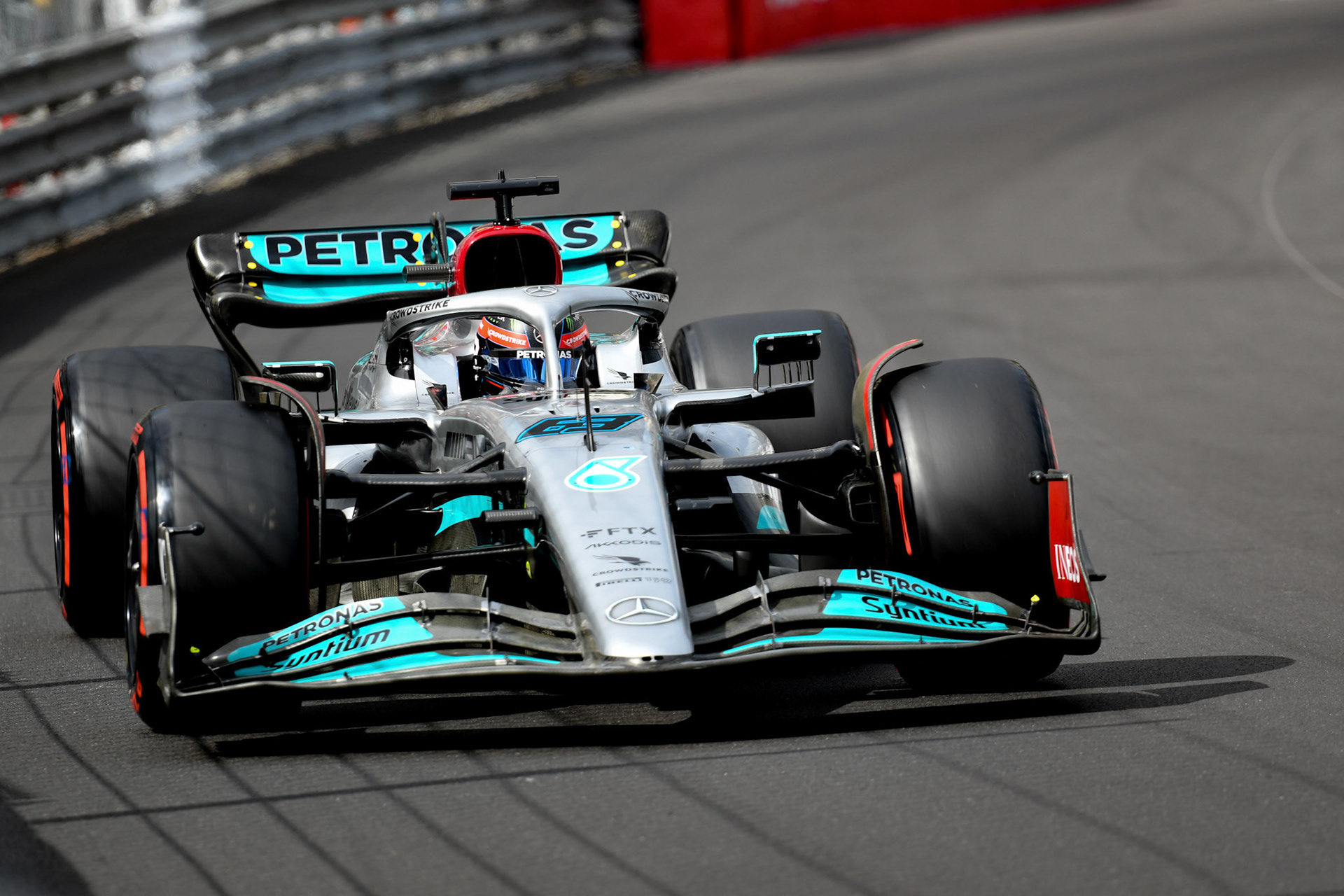 George Russell (GBR) Merceds AMG Petronas F1 Team; Formel 1 Monaco am 28.05.2022