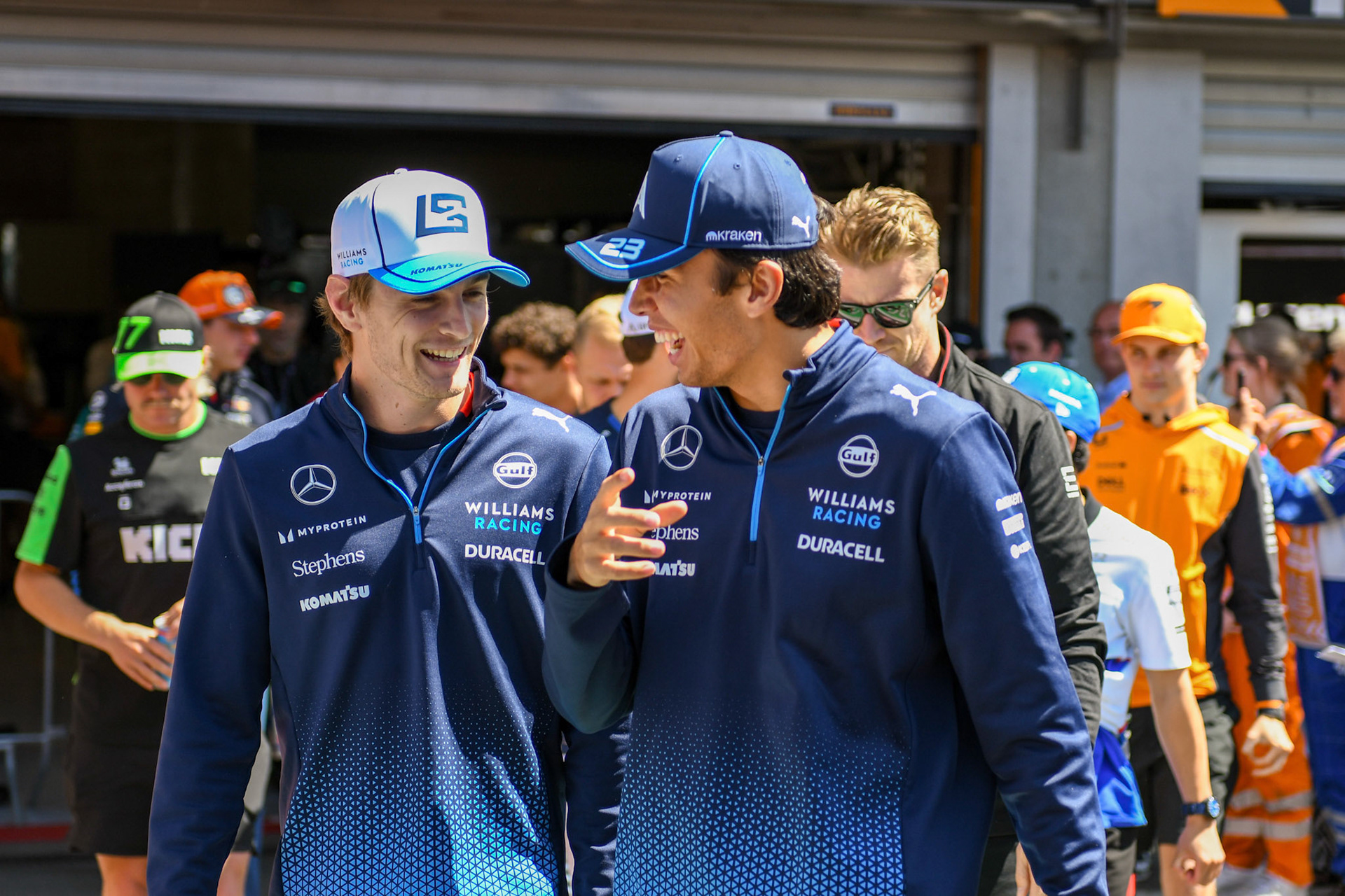 Alexander Albon #23, Williams Racing und Logan Sargeant #2, Williams Racing;Formel 1 GP Spa / Belgien. Sonntag, 28.07.2024