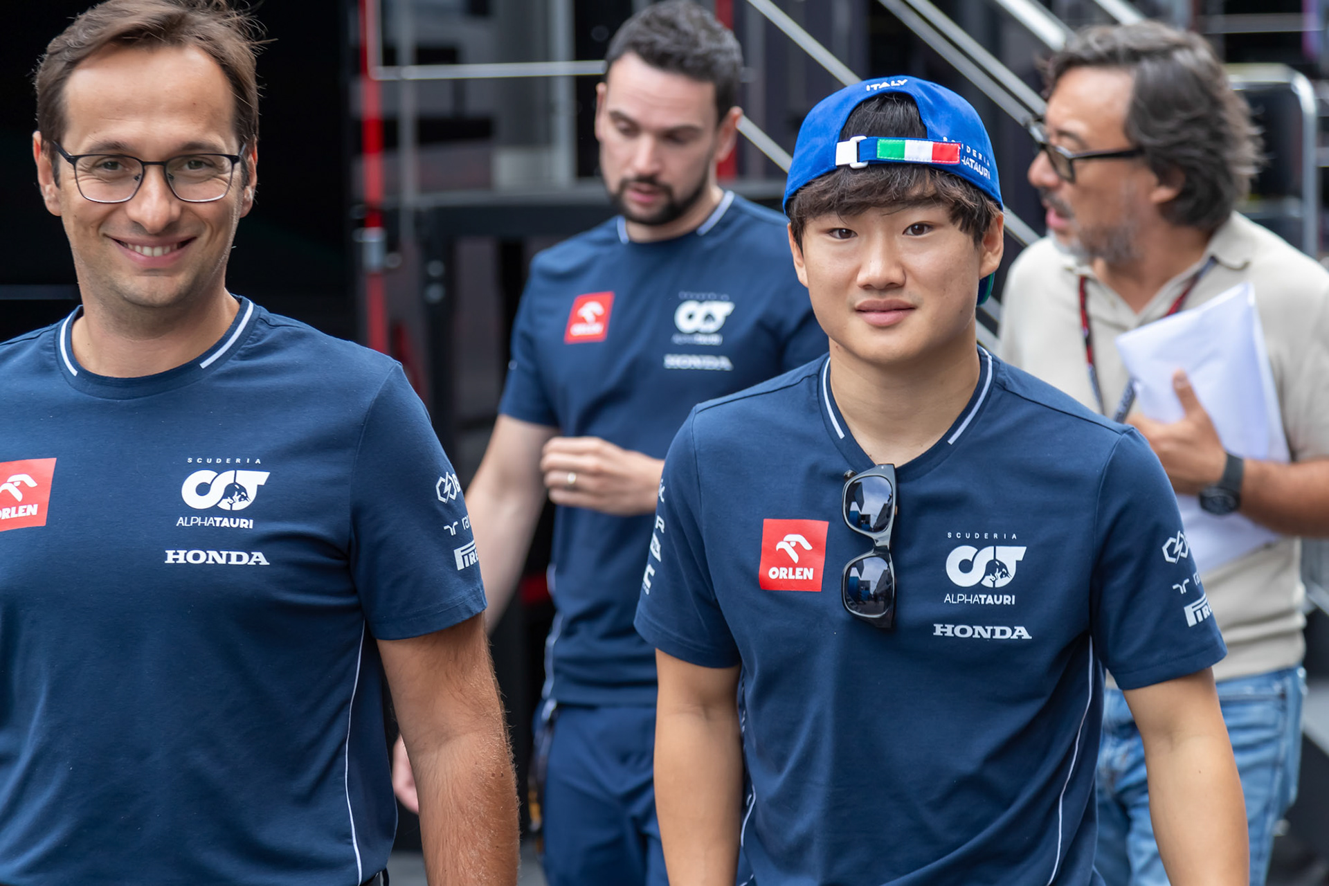 Yuki Tsunoda (JPN) Scuderia Alpha Tauri;Formel 1 GP Italien / Monza. Donnerstag, 31.08.2023
