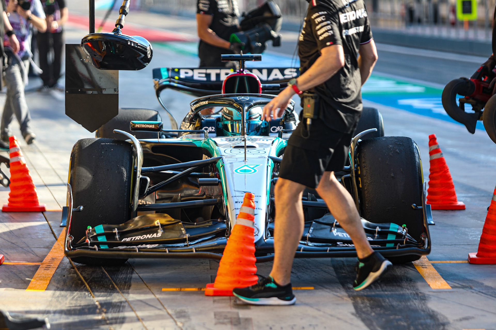 George Russell #63, Mercedes-AMG Petronas F1 Team; Formel 1 Pre-Season Tests Bahrain. Mittwoch, 21.02.2024
