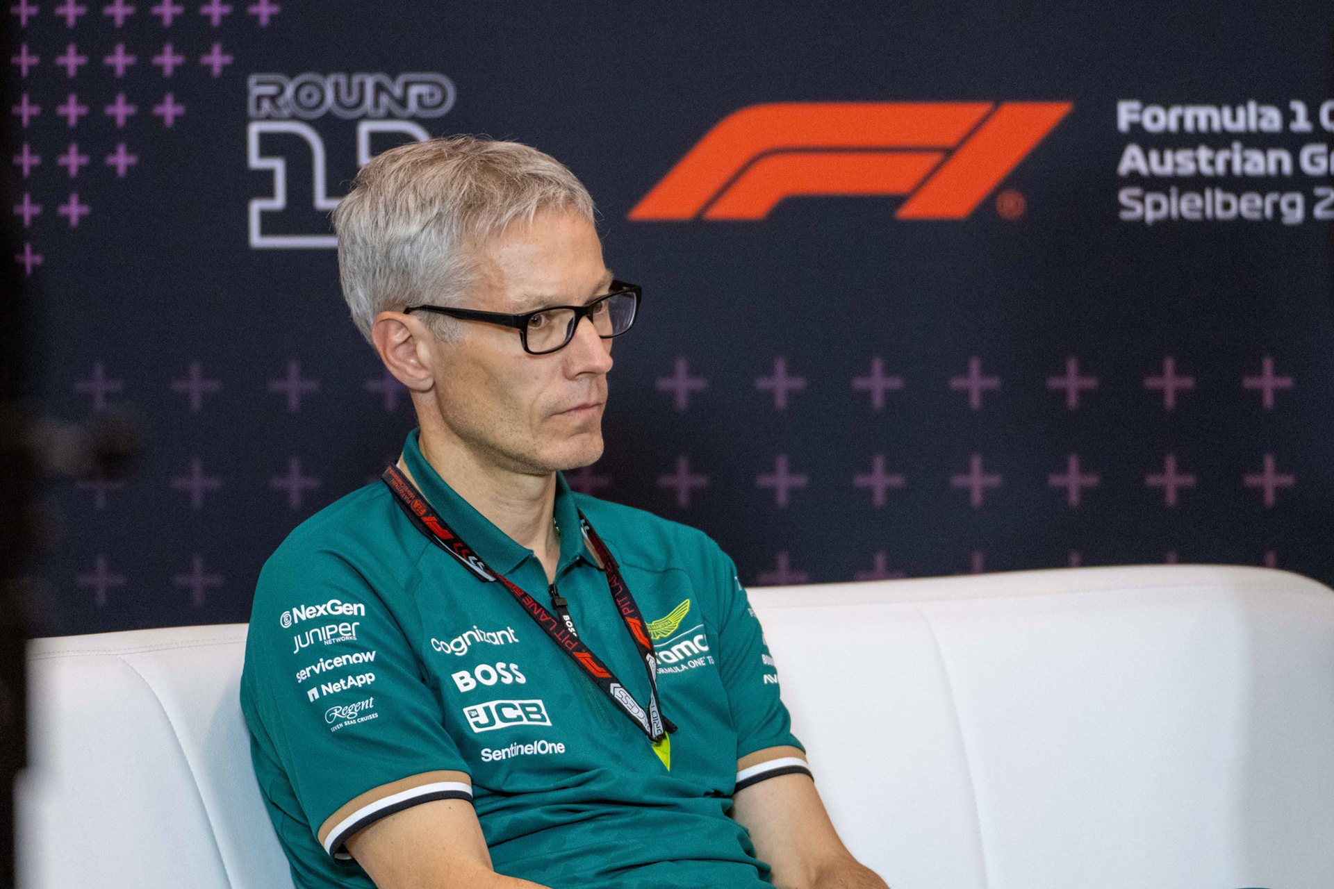 Mike Krack, Teamchef Aston Martin Aramco F1 Team in der Pressekonferenz;Formel 1 GP Austria / Österreich. Freitag, 28.06.2024