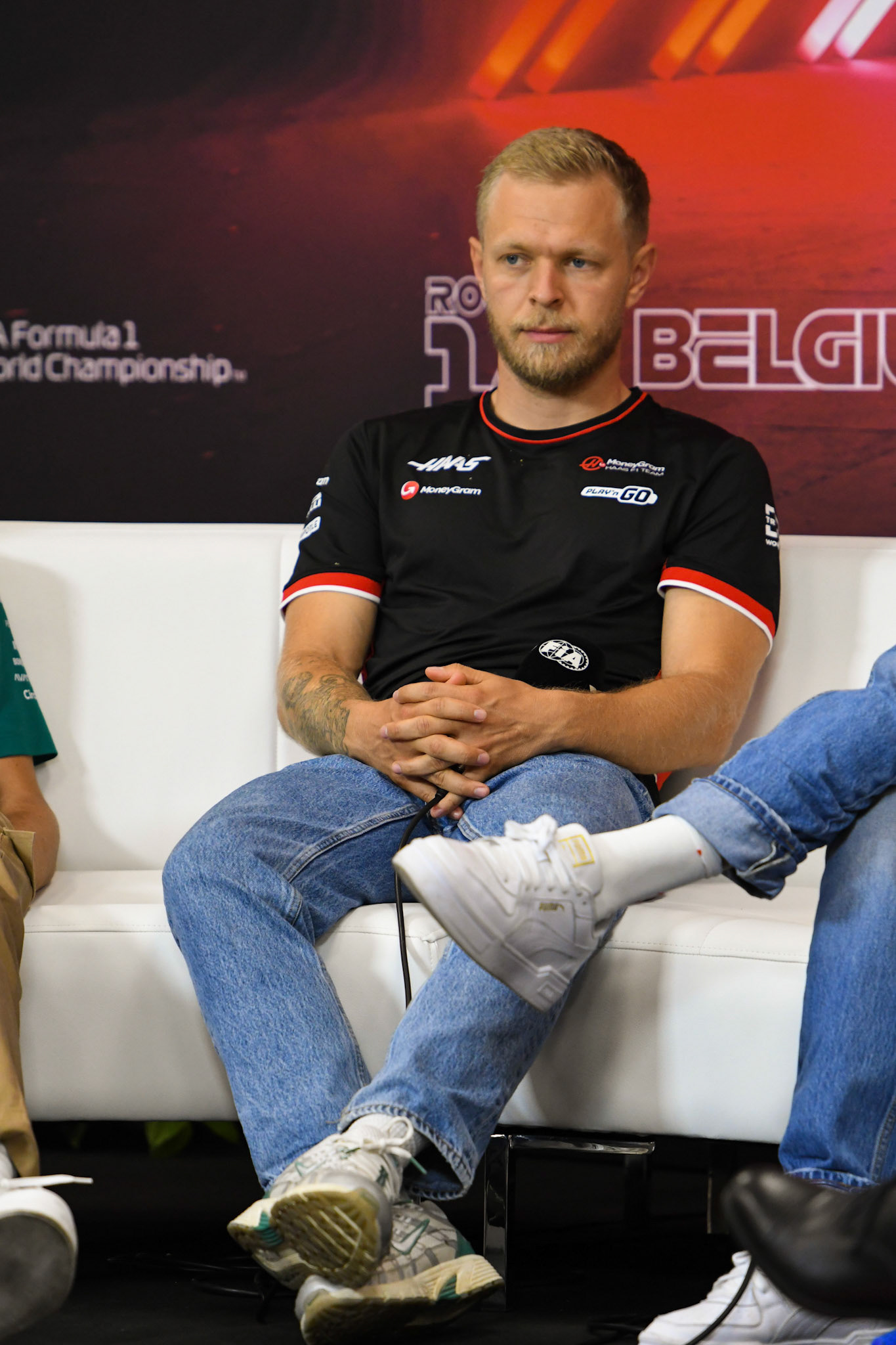 Kevin Magnussen #20, MoneyGram Haas F1 Team in der Pressekonferenz;Formel 1 GP Spa / Belgien. Donnerstag, 25.07.2024