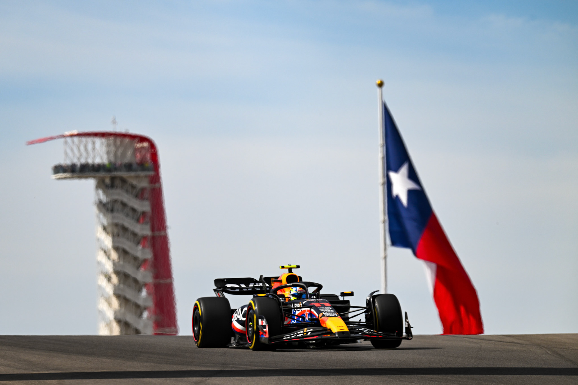 Sergio Perez (MEX) Red Bull Racing; Formel 1 GP USA Austin Texas. Samstag 21.10.2023