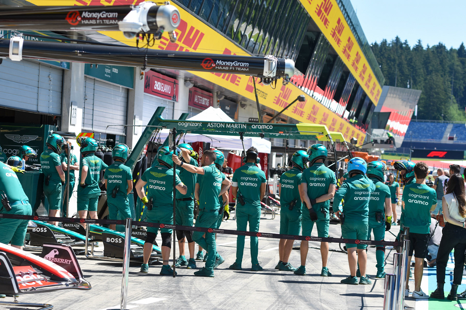 Aston Martin Formula One Team; Formel 1 GP Austria / Österreich. Donnerstag 29.06.2023