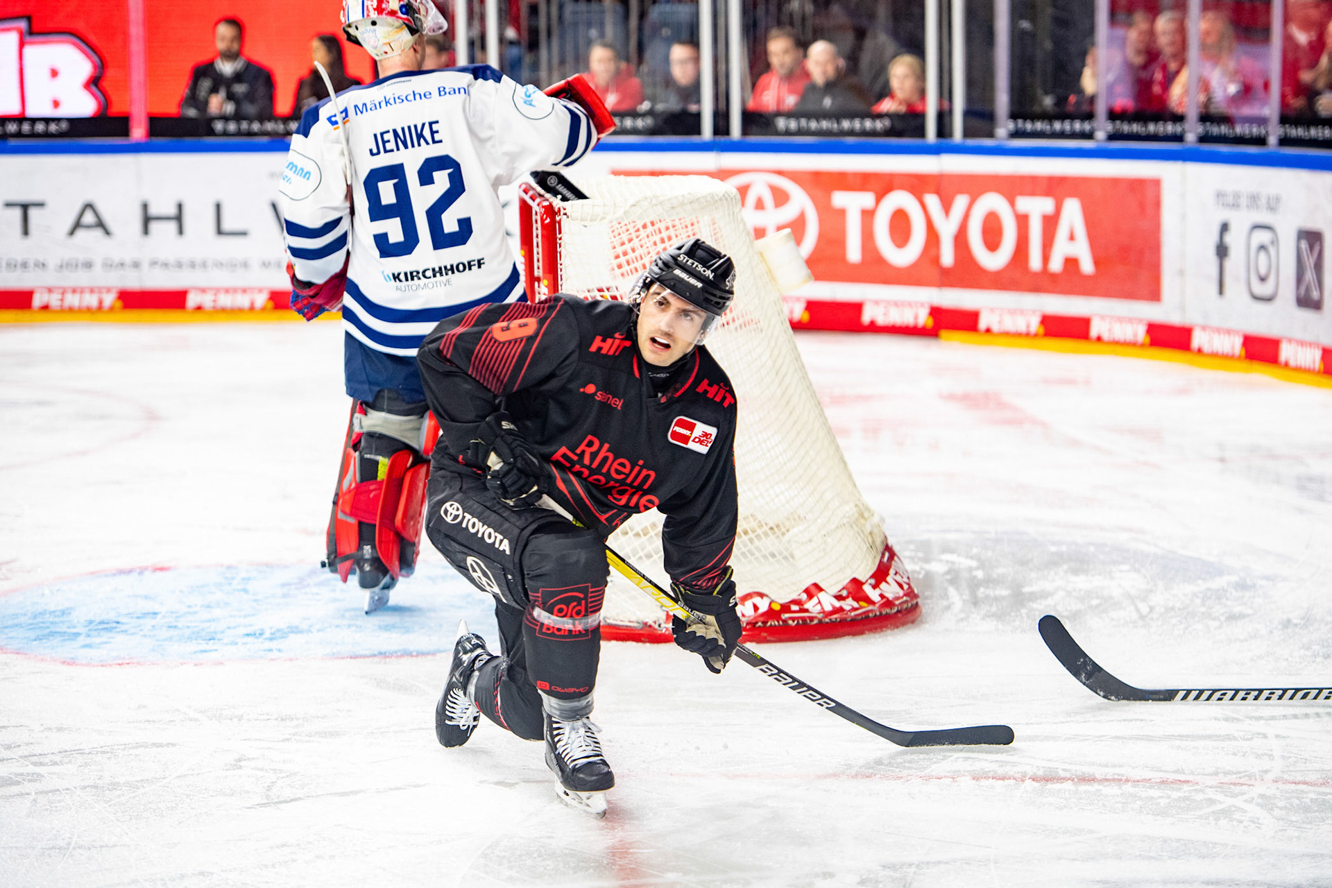 Maximilian Kammerer, Andreas Jenike; DEL Kölner Haie - Iserlohn Roosters, 13.02.2024