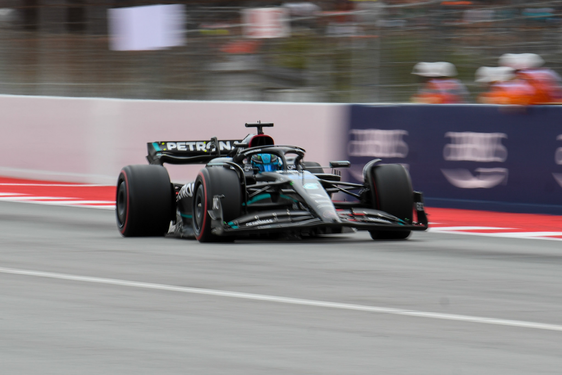 George Russell (GBR) Mercedes AMG F1 Team; Formel 1 GP Barcelona. Sonntag 04.06.2023