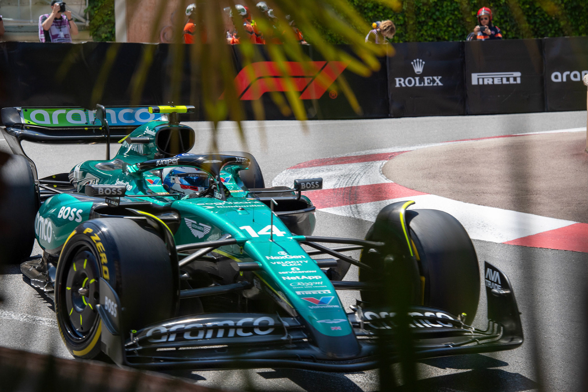 Fernando Alonso #14, Aston Martin Aramco F1 Team; Formel1 GP Monaco Samstag, 25.05.2024