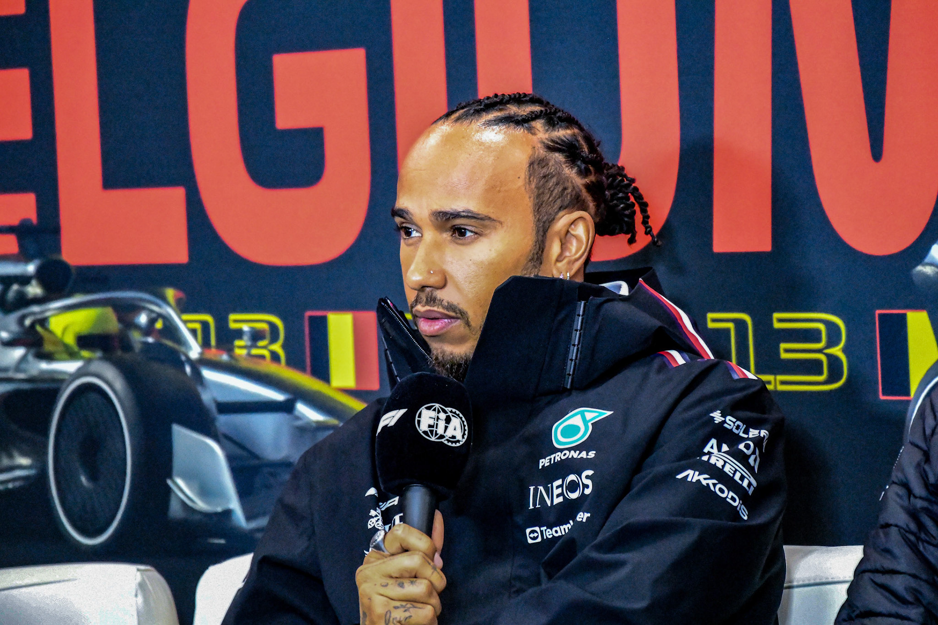 Lewis Hamilton (GBR) Mercedes AMG F1 Team; Formel 1 GP Spa Francorchamps/ Belgien. Donnerstag, 27.07.2023