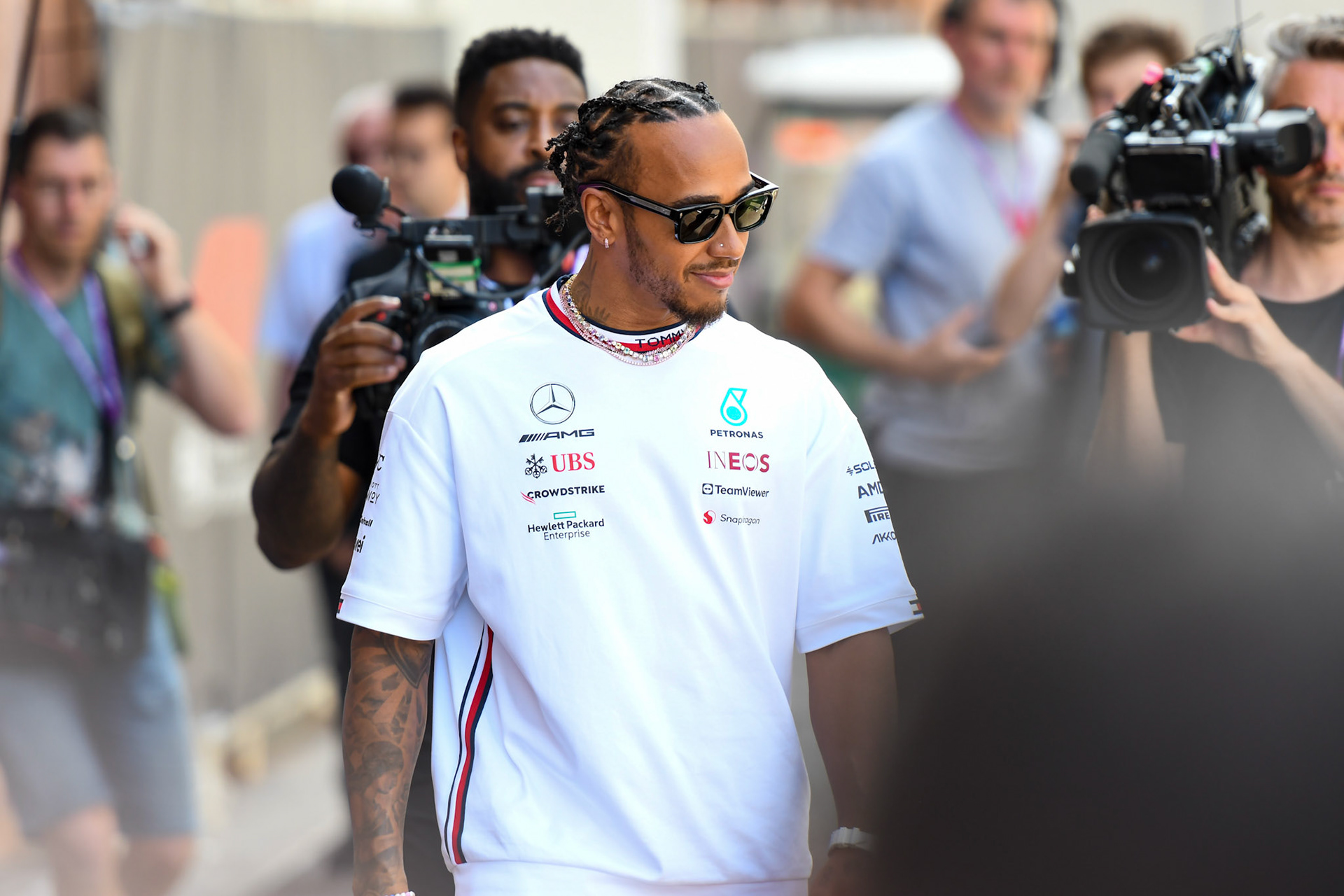 Lewis Hamilton (GBR) Mercedes AMG F1 Team; Formel 1 GP Monaco. Donnerstag 25.05.2023