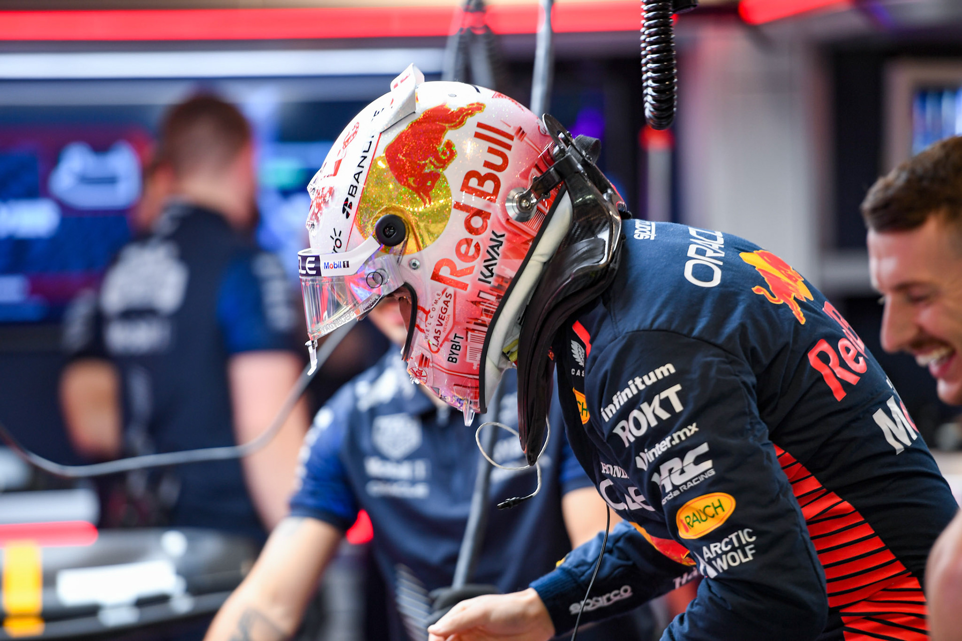Sergio Perez (MEX) Red Bull Racing; Formel 1 GP USA Las Vegas. Samstag 18.11.2023
