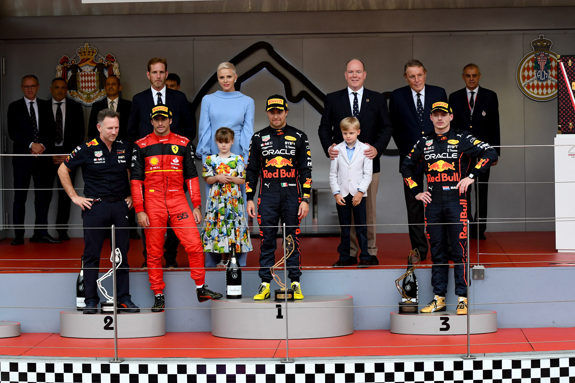 Podium; Formel 1 Monaco am 29.05.2022